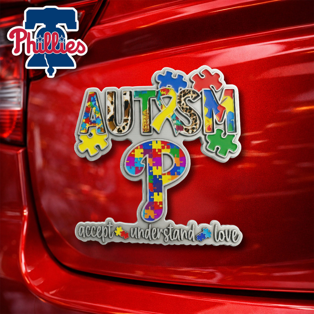 Philadelphia Phillies | Premium MLB Autism Awareness Car Name Badge HY