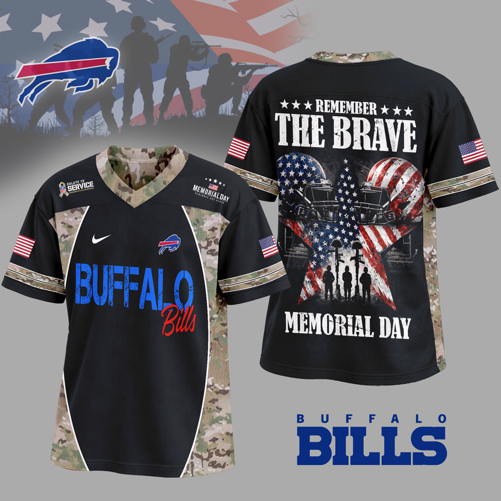 Buffalo Bills | Premium NFL Memorial Day V-neck Baseball Jersey HY