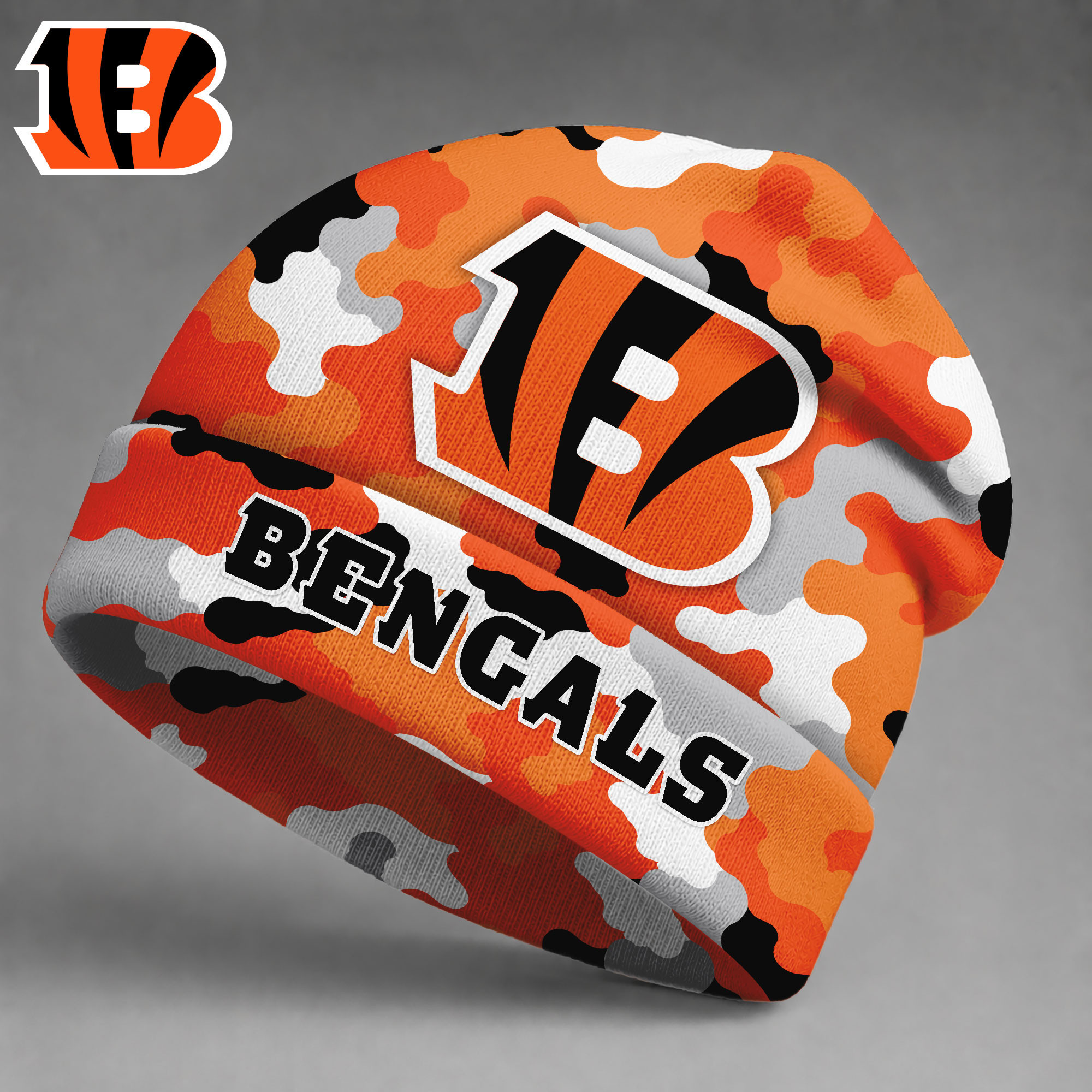 Cincinnati Bengals| Premium NFL Camo Game Day Beanie Hat NY