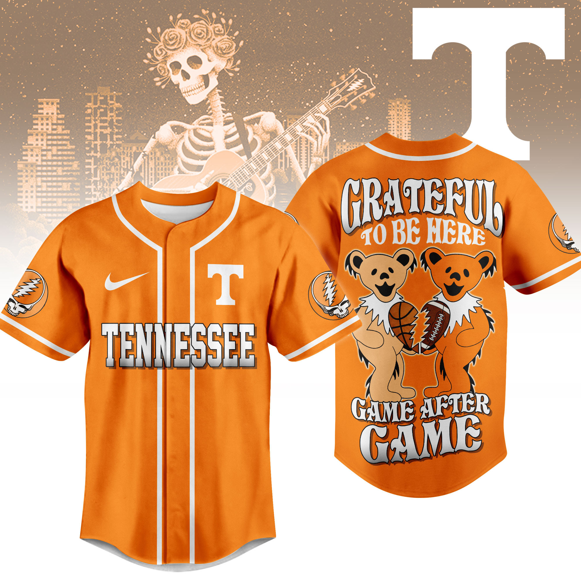 Tennessee Volunteers | Premium College Grateful Sports Jersey NTH1