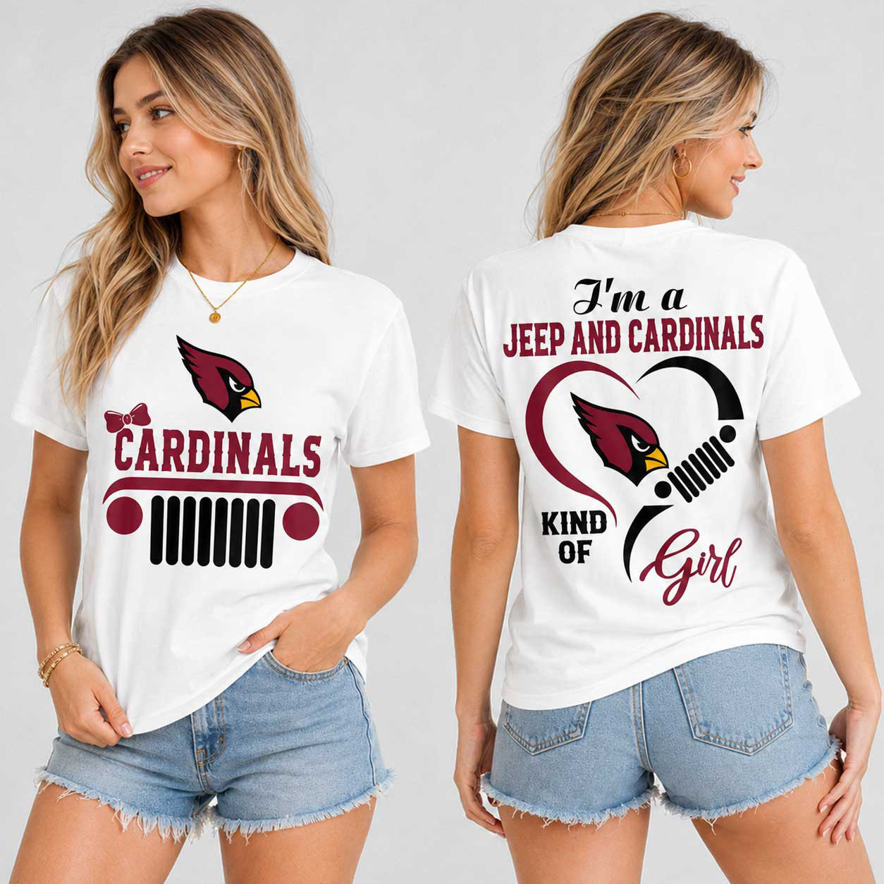 Arizona Cardinals | Premium NFL Jeep Fan Passion T-Shirt TD
