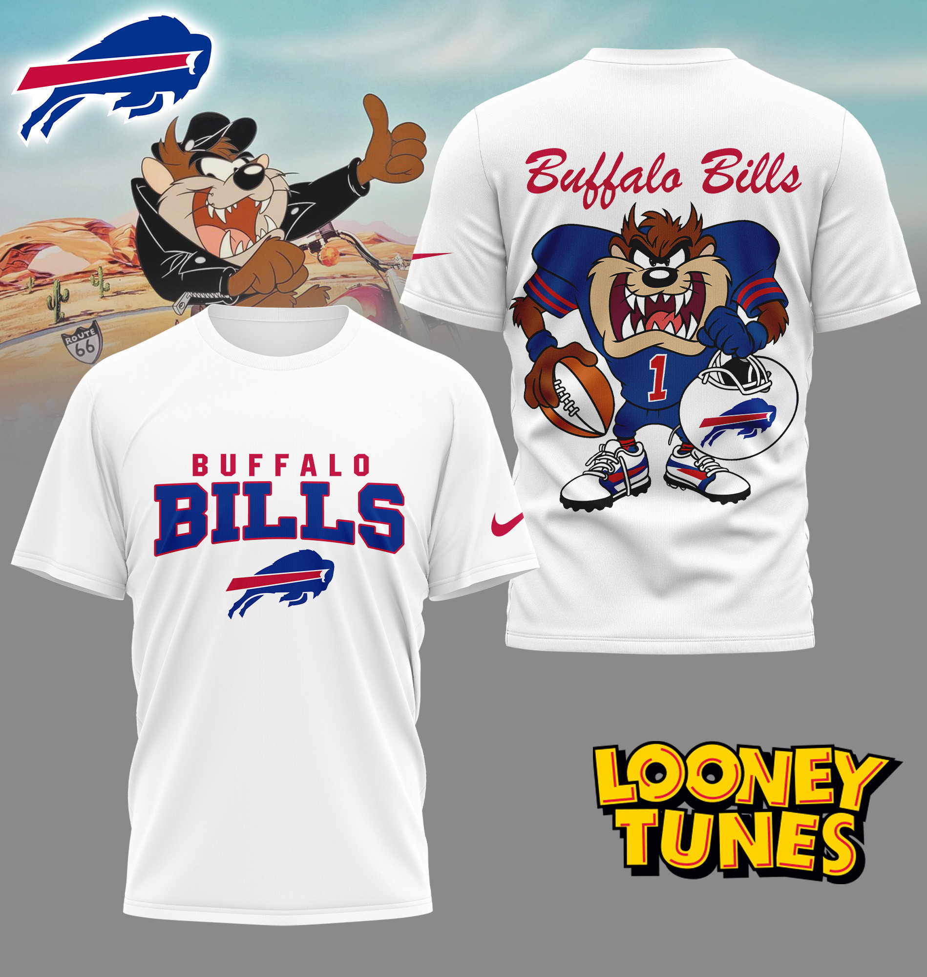 Buffalo Bills | Premium NFL and Looney Tunes Fan Shirt HI