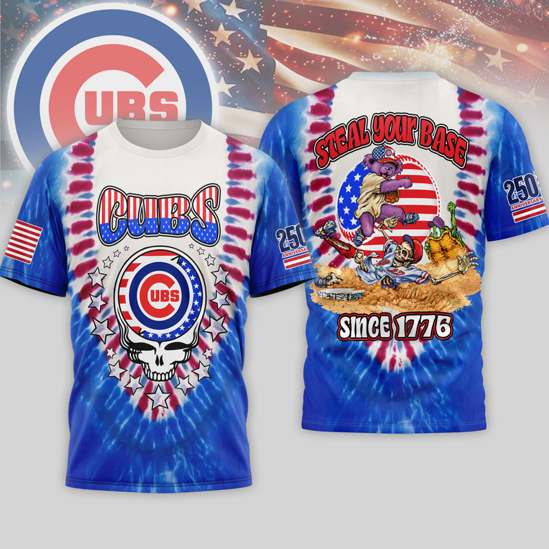 Chicago Cubs | Premium MLB Grateful Dead 250 Years Of America 3D Shirt HY