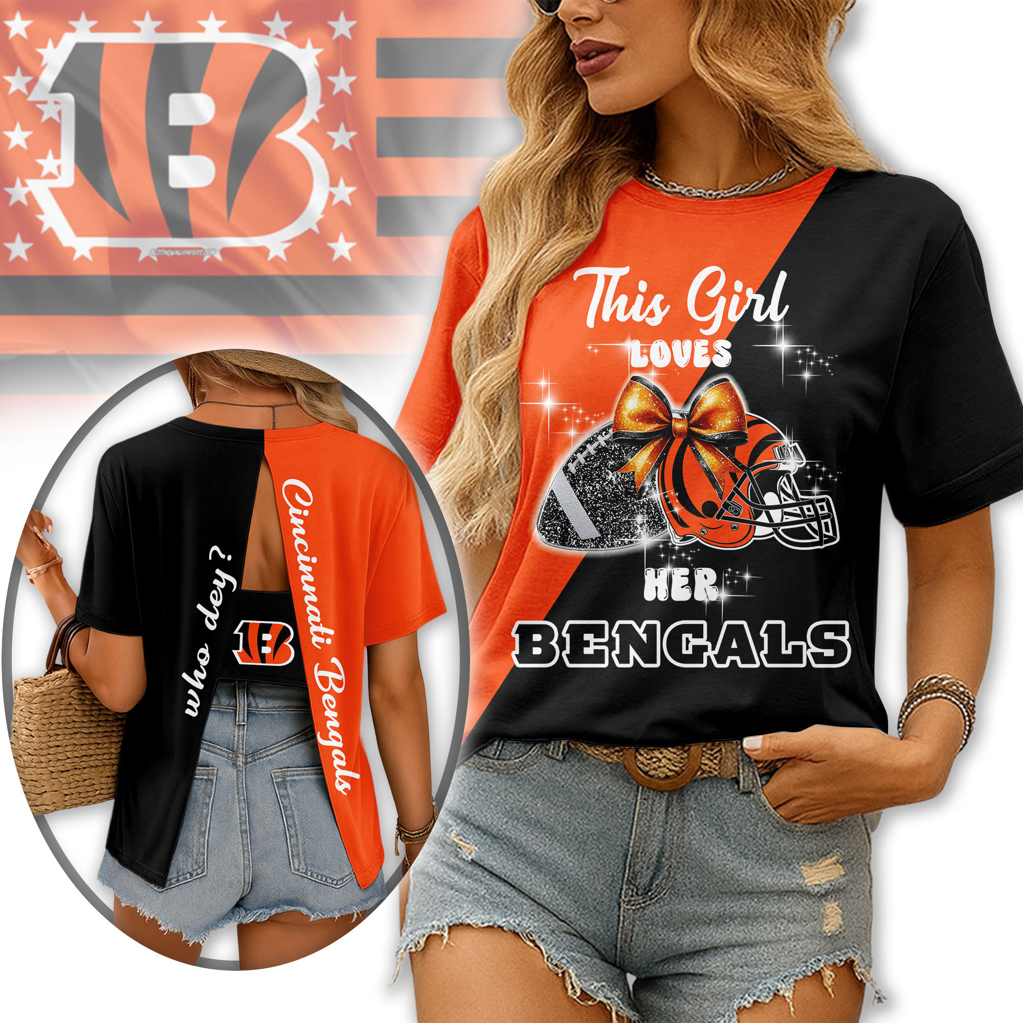Cincinnati Bengals | Premium NFL Back Slit Short Sleeve TD