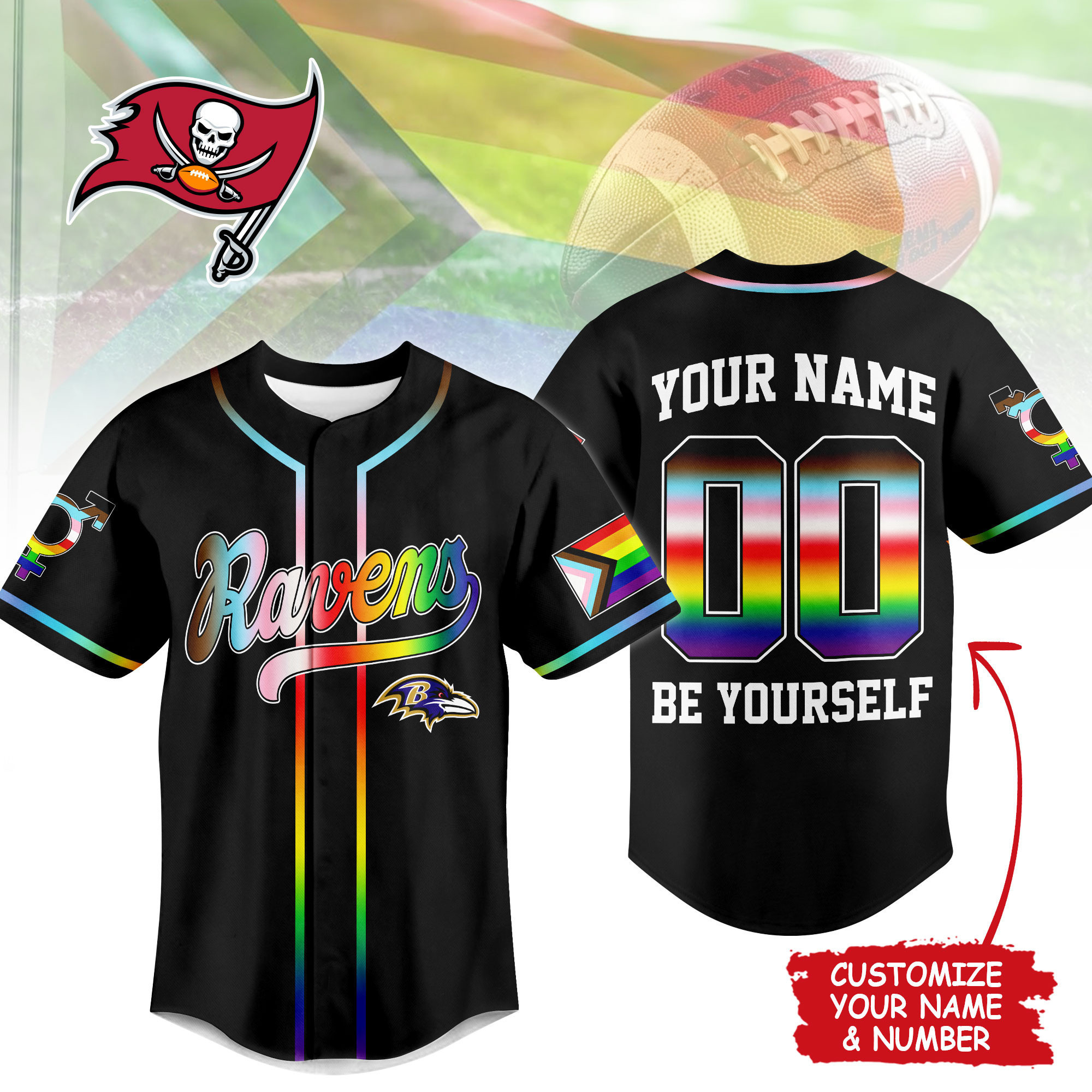 Tampa Bay Buccaneers | Premium NFL Pride Month Limited Edition Jersey NTH1