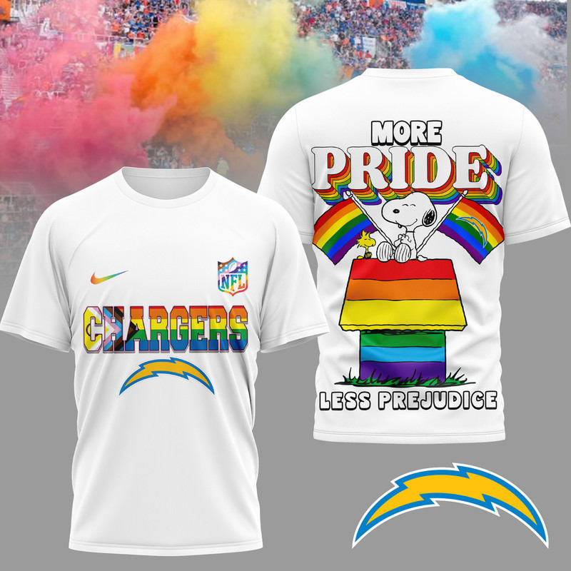 Los Angeles Chargers | Premium NFL Snoopy Pride Month 3D T-Shirt HY