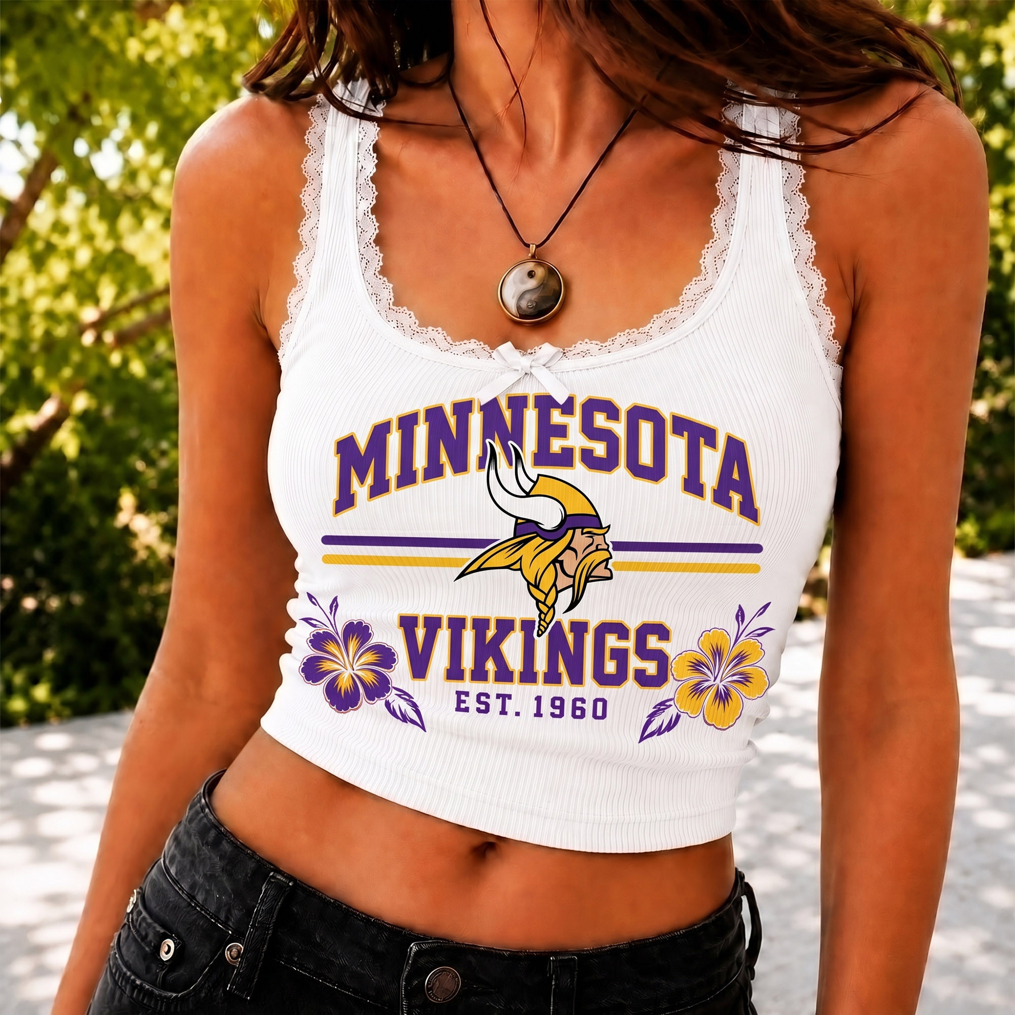Minnesota Vikings | Premium NFL Game Day Lace Tank Top Shirt NY