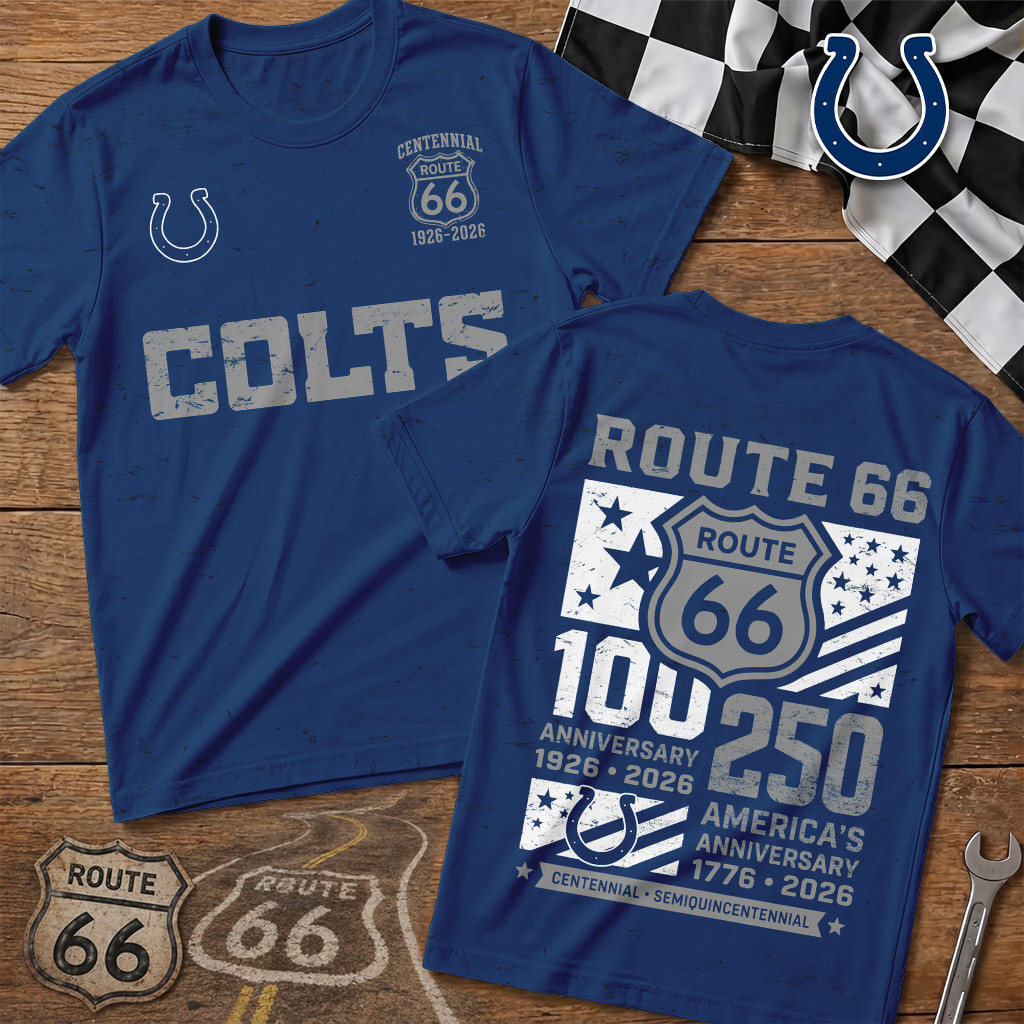 Indianapolis Colts | Premium NFL Route 66 Centennial T-Shirt TD