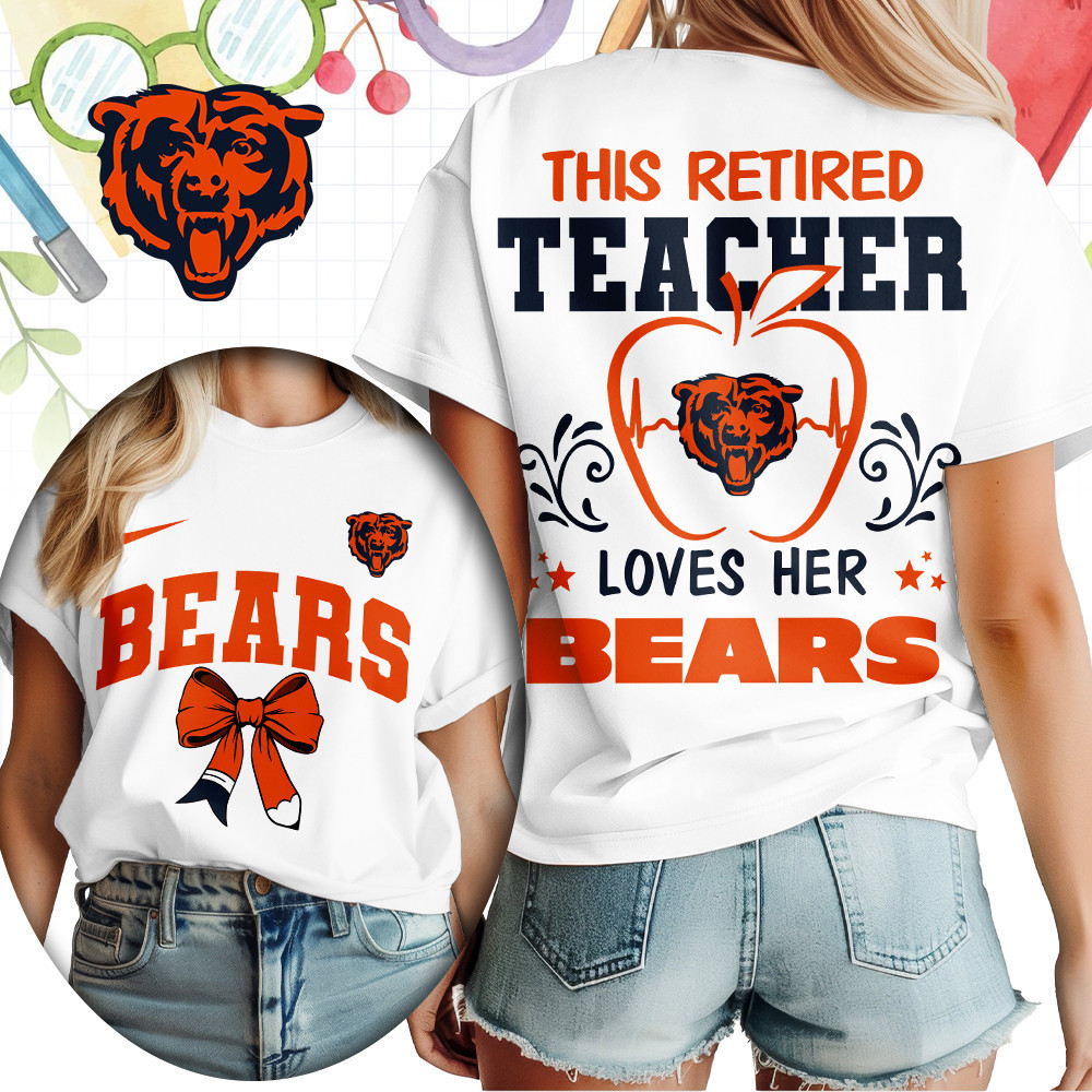 Chicago Bears | Premium NFL Retired Teacher Women T-Shirt TD