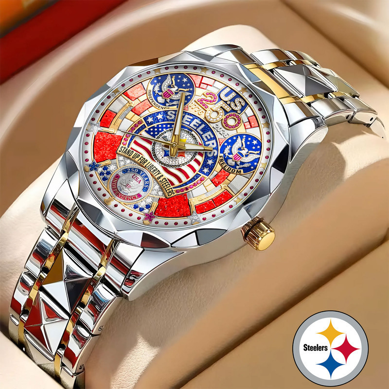 Pittsburgh Steelers | Prermium NFL 250 Years Of America Fashion Design Men Watch HY