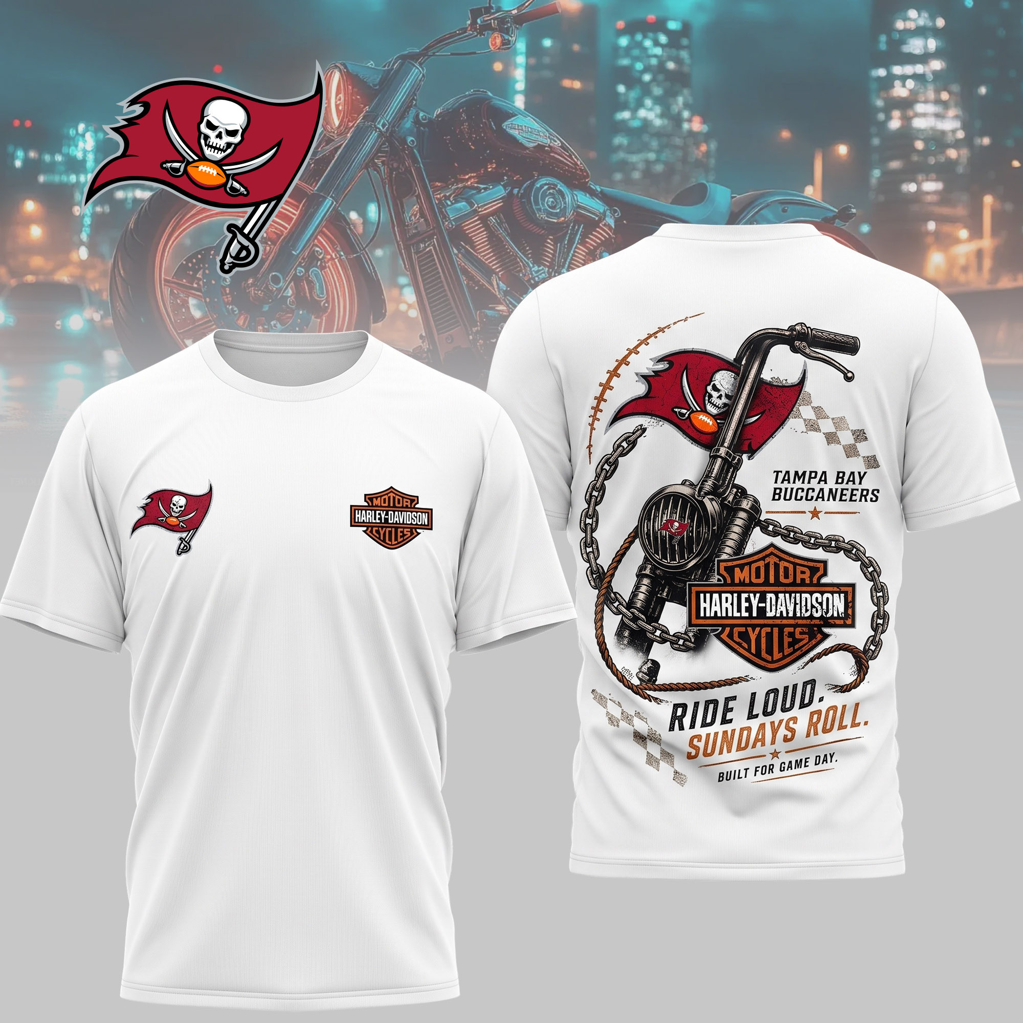 Tampa Bay Buccaneers | Premium NFL Ride & Football Team 3D Shirt NTH1