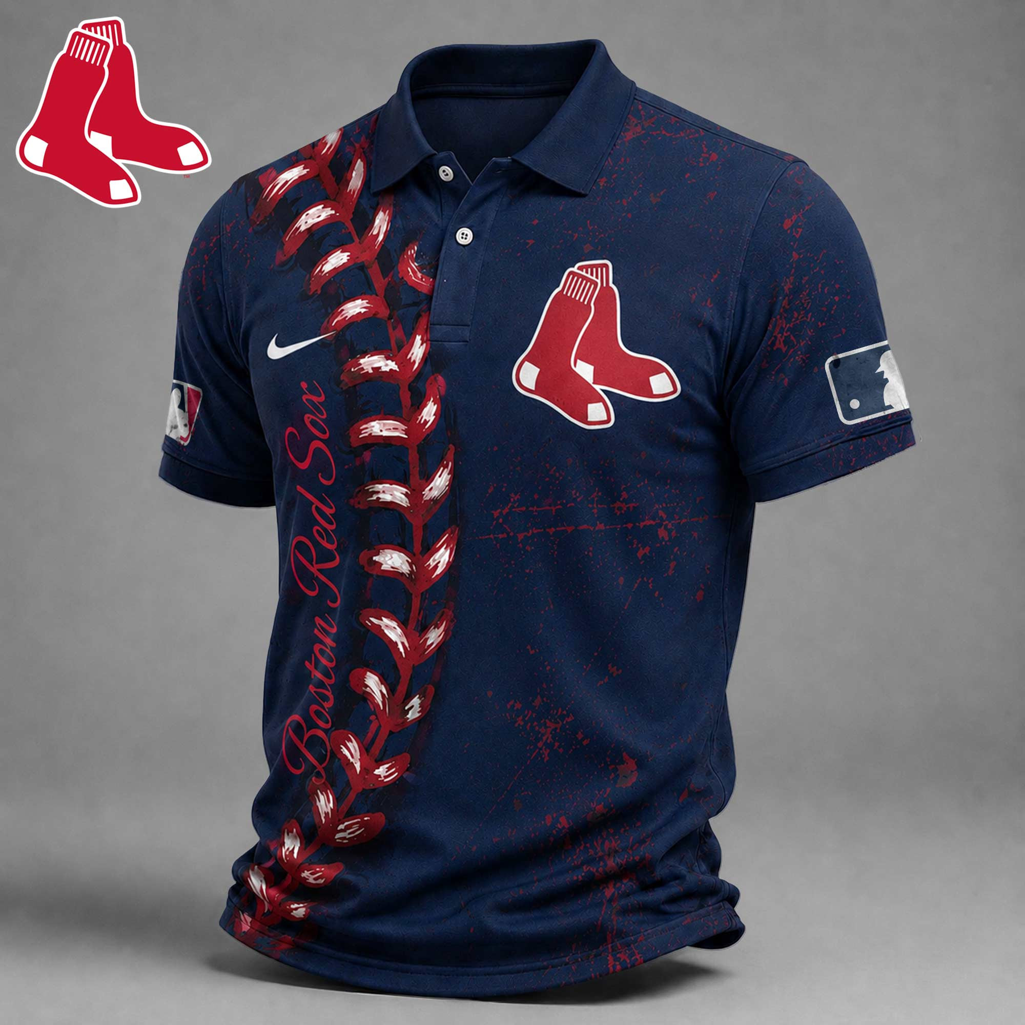 Boston Red Sox | Premium MLB Baseball Stitch Polo Shirt