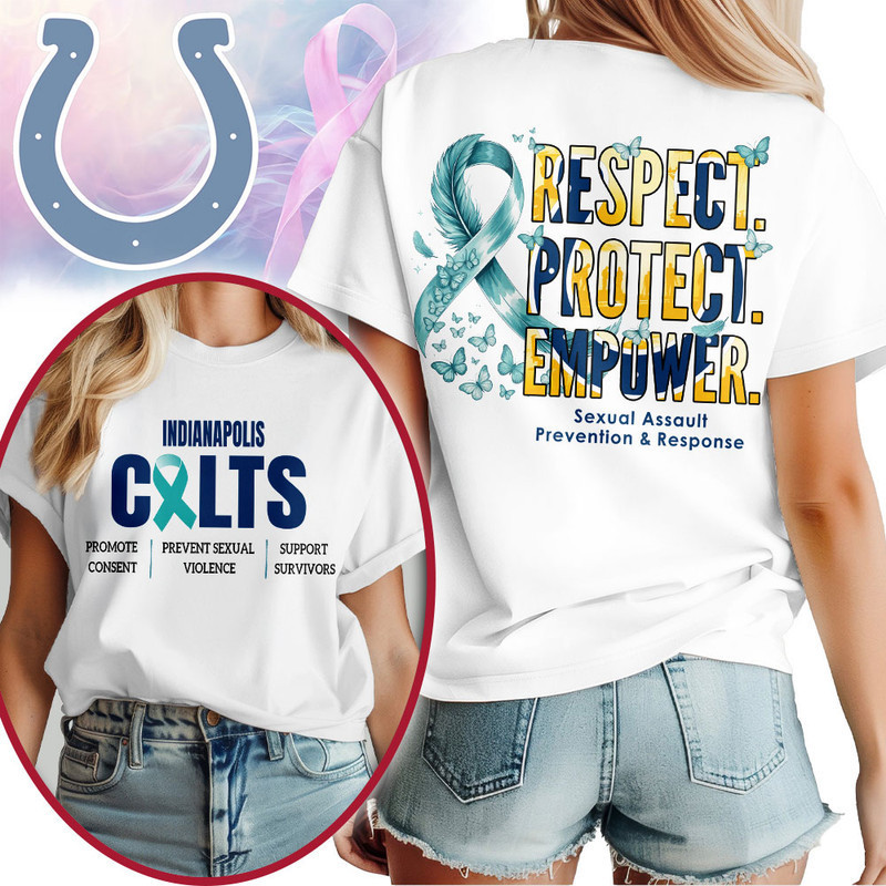 Indianapolis Colts | Premium NFL SA Prevention Month 3D Shirt HY