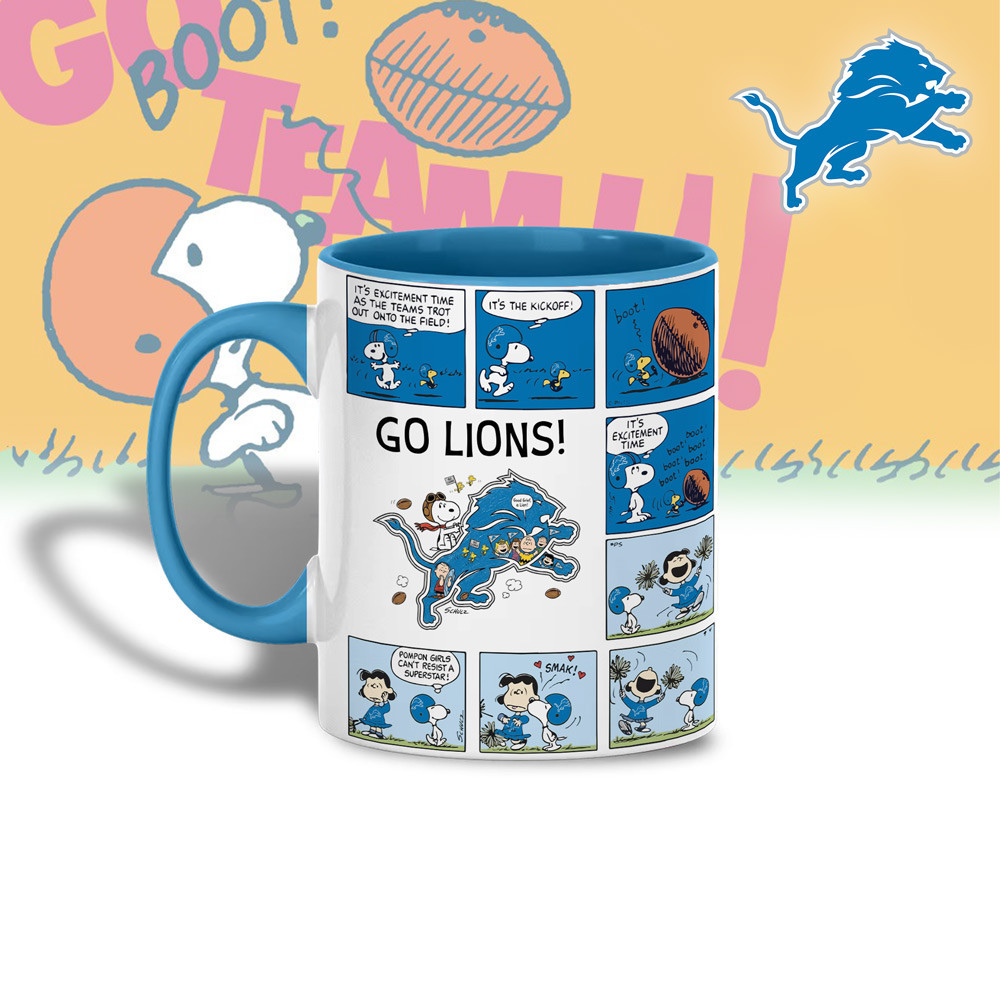 Detroit Lions | Premium NFL Peanuts Comic Mug HY