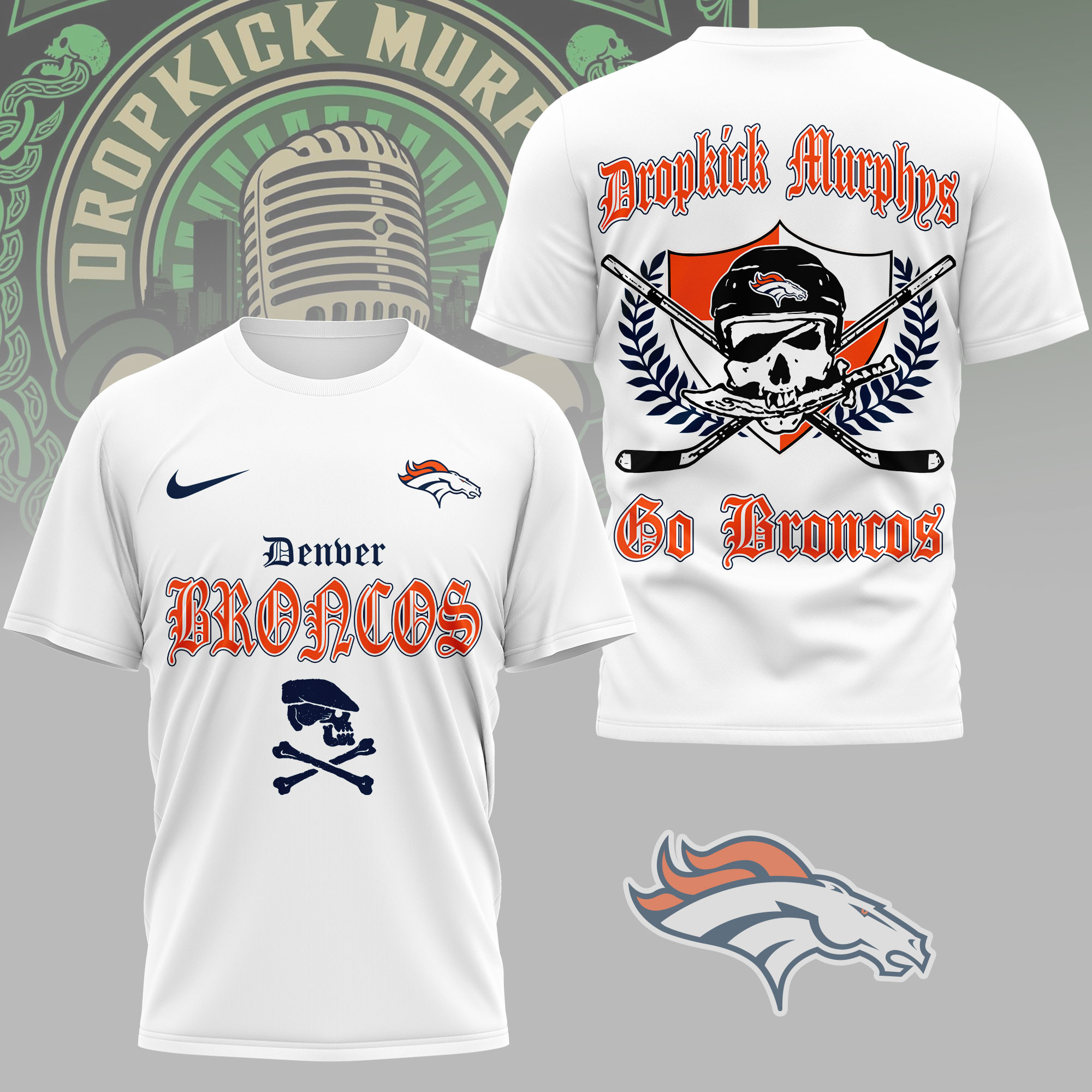 Denver Broncos | Premium NFL Dropkick Murphys Fan 3D Shirt NY