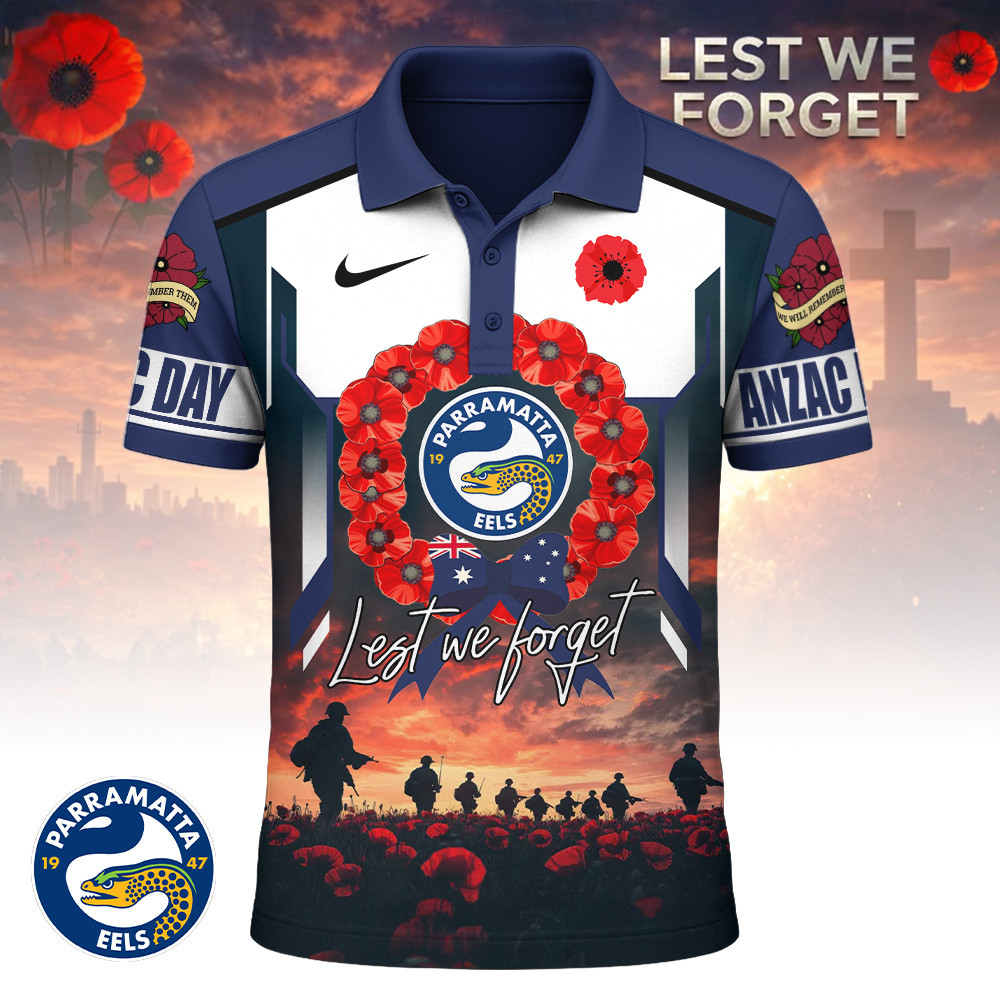 Parramatta Eels | Premium NRL ANZAC Day Polo Shirt TD
