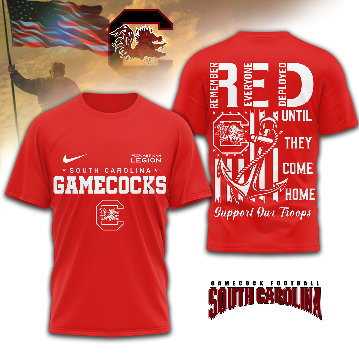 South Carolina Gamecocks | Premium NCAA Red Friday Shirt TD