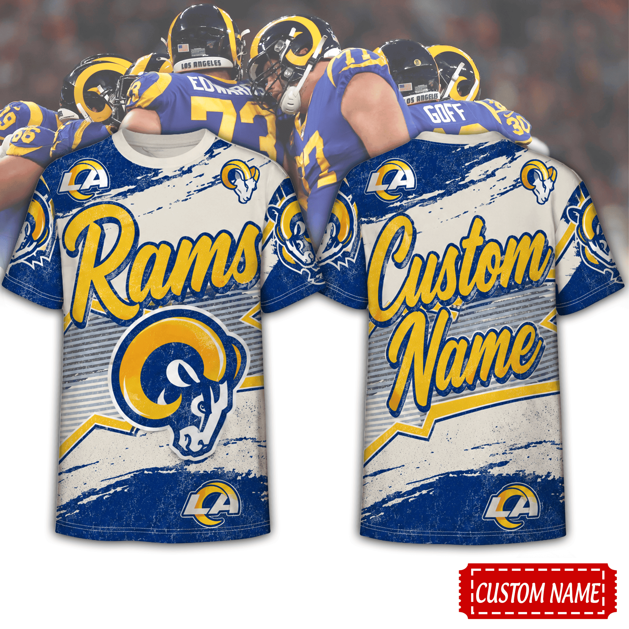 Los Angeles Rams | Premium NFL Team Energy Custom 3D Shirt NTH1