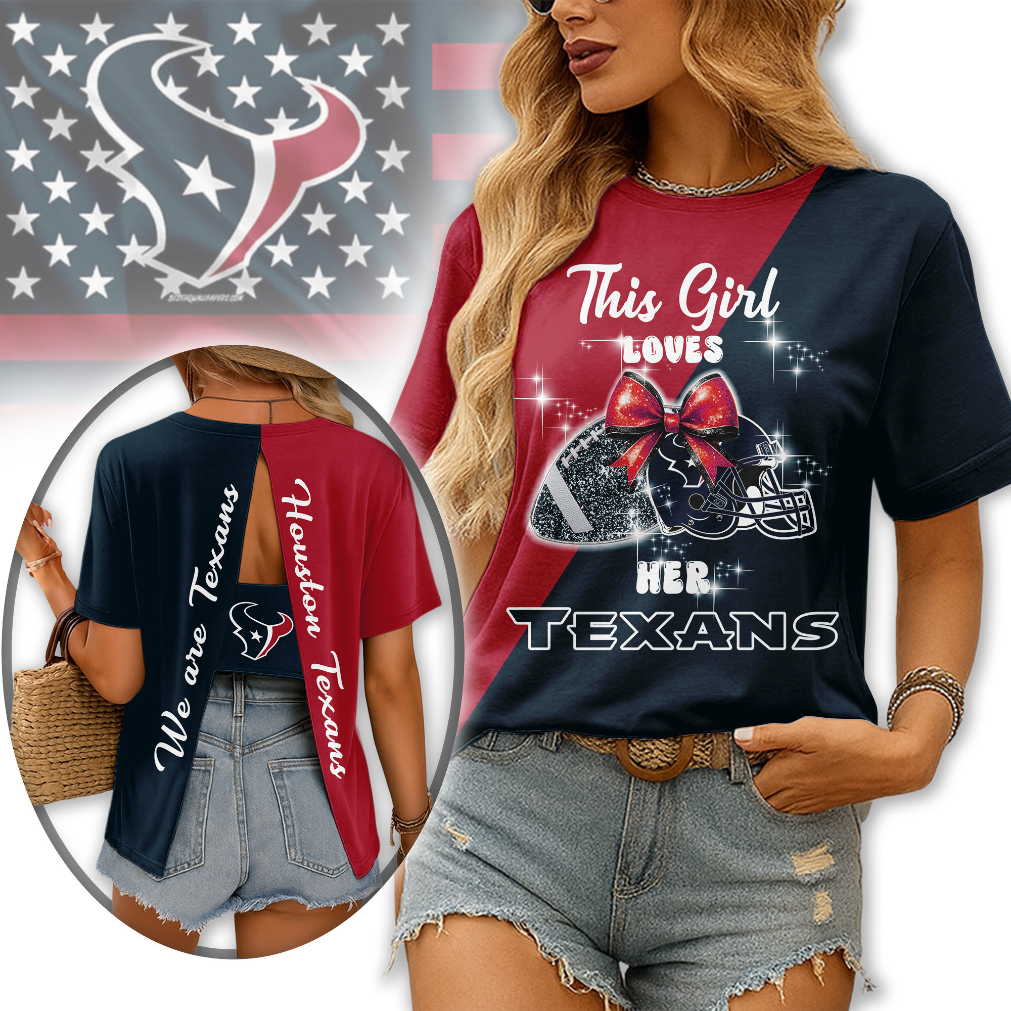Houston Texans | Premium NFL Back Slit Short Sleeve TD