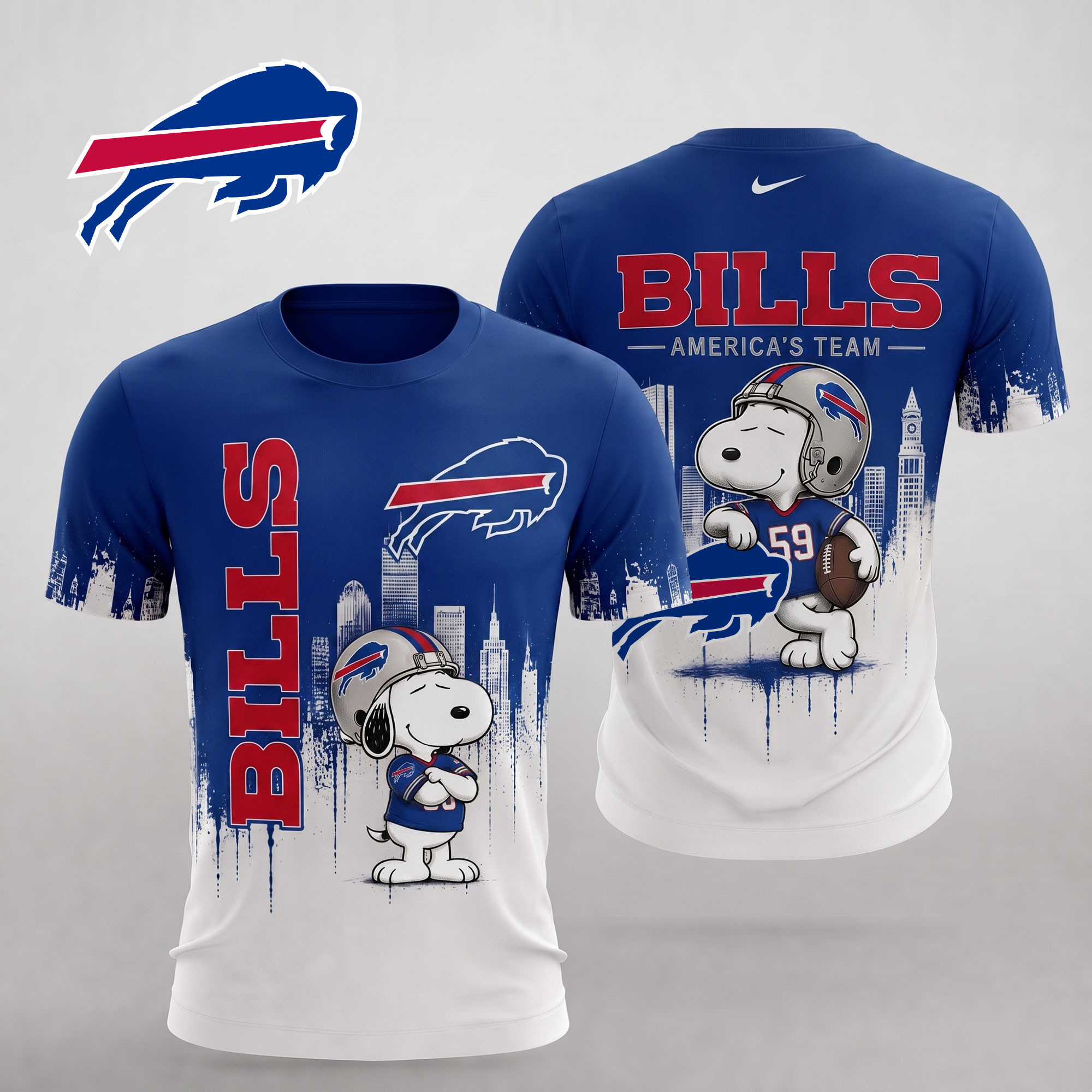 Buffalo Bills | Premium NFL Gridiron Sunday Cartoon 3D Shirt NTH1