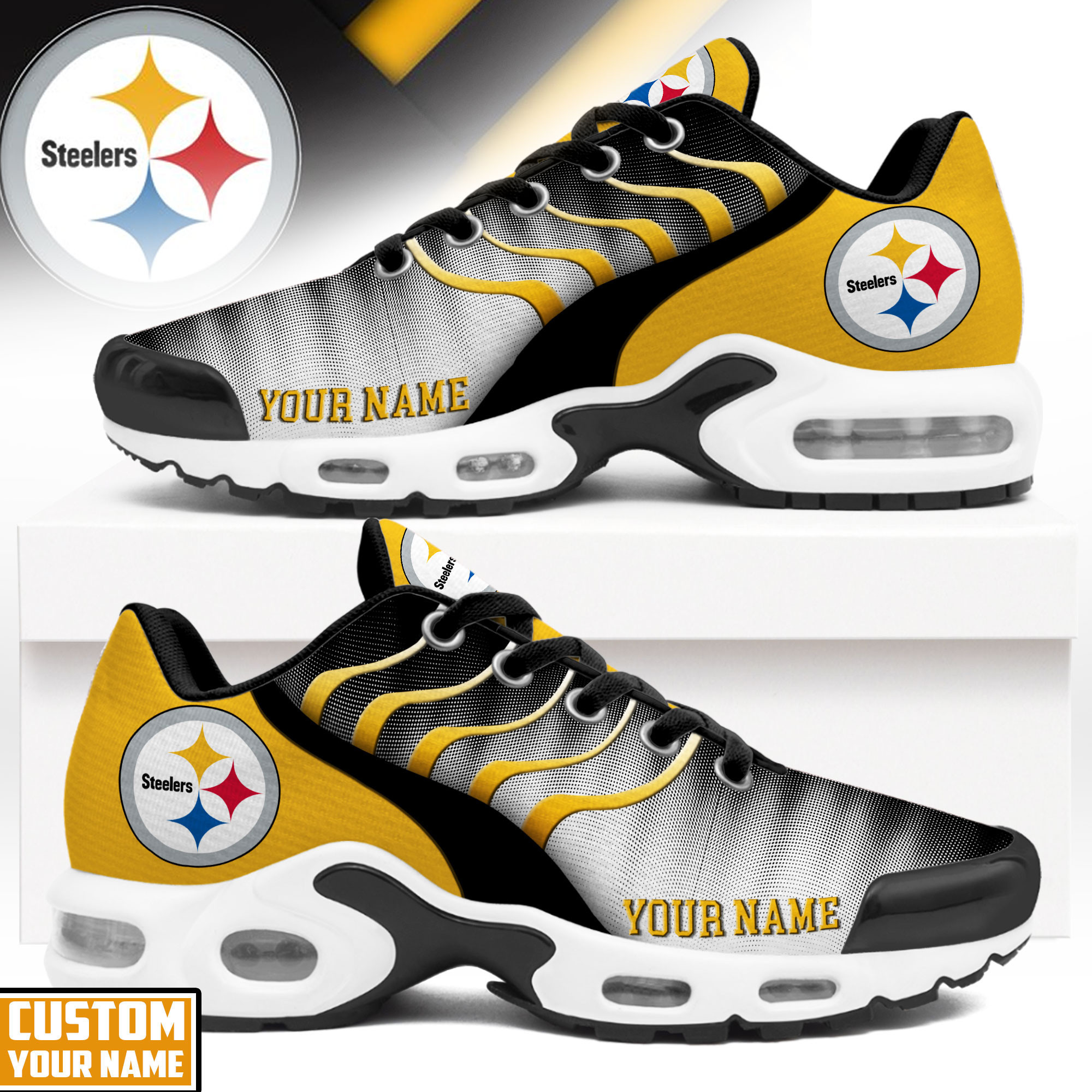 Pittsburgh Steelers | Premium NFL Endzone Runner Air Max Shoes NTH1