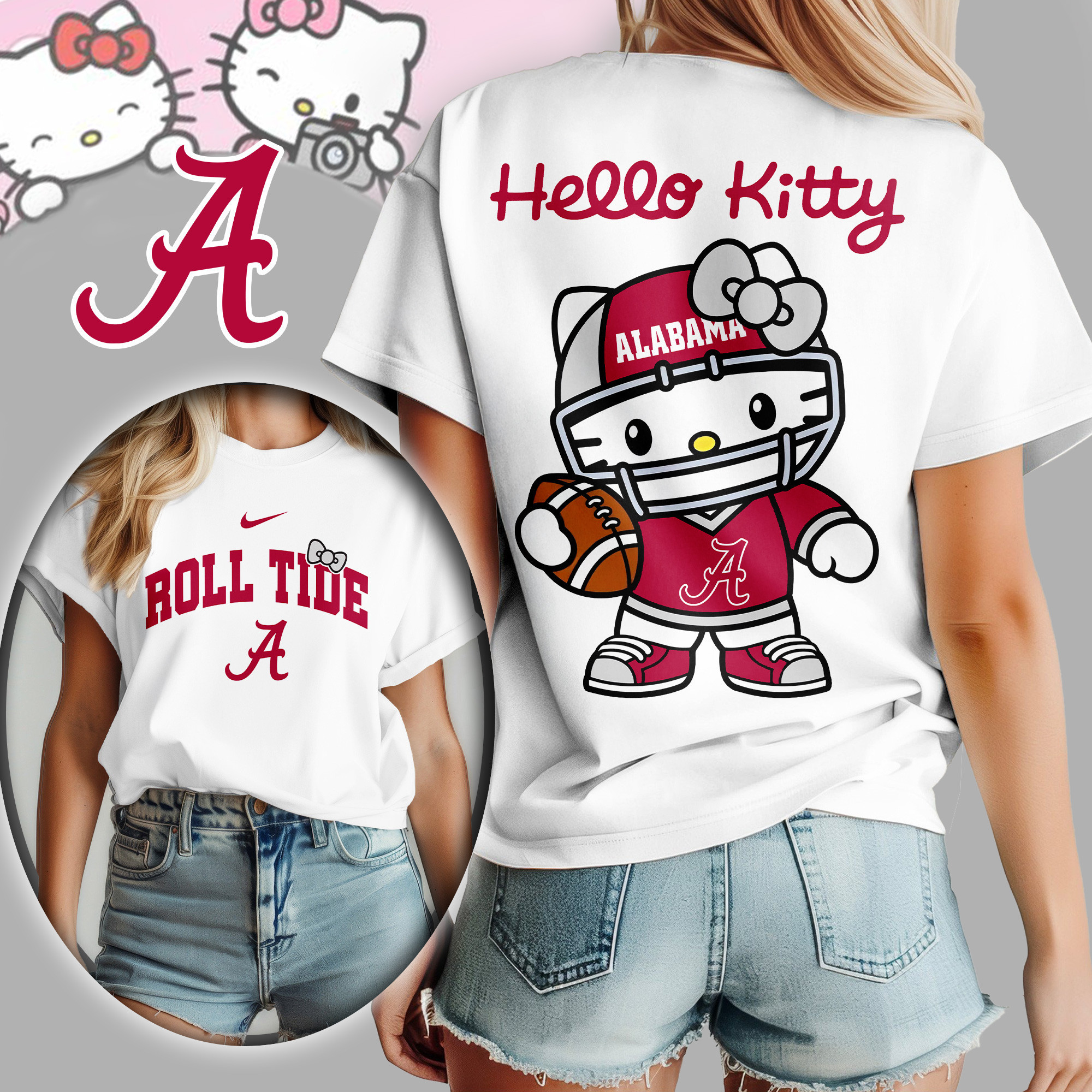 Alabama Crimson Tide | Premium NCAA Hello Kitty Women's Shirt TD