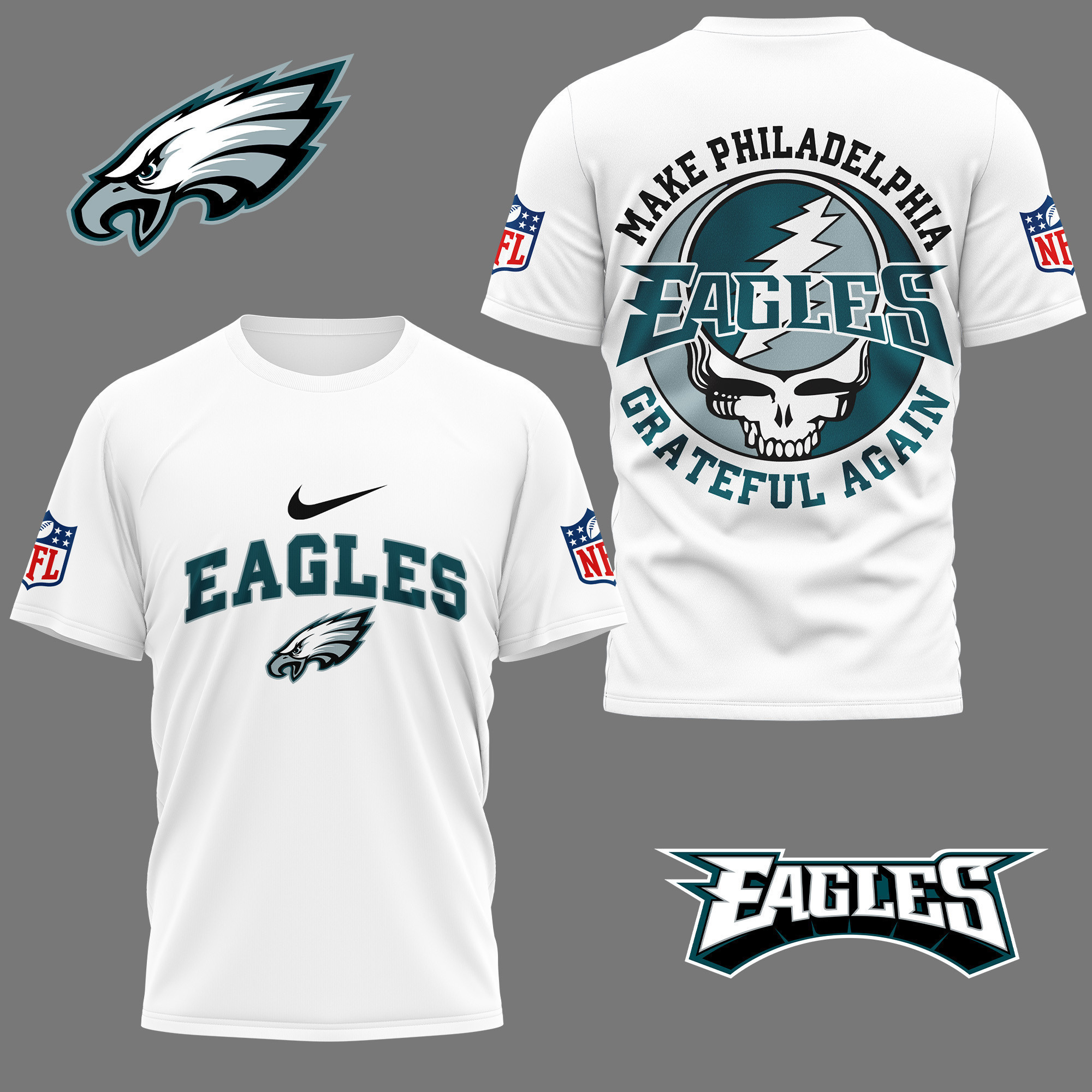 Philadelphia Eagles | Premium NFL Grateful Game Day 3D Shirt NY
