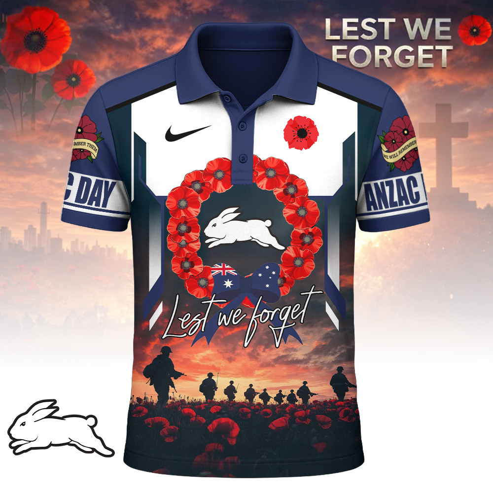 South Sydney Rabbitohs | Premium NRL ANZAC Day Polo Shirt TD