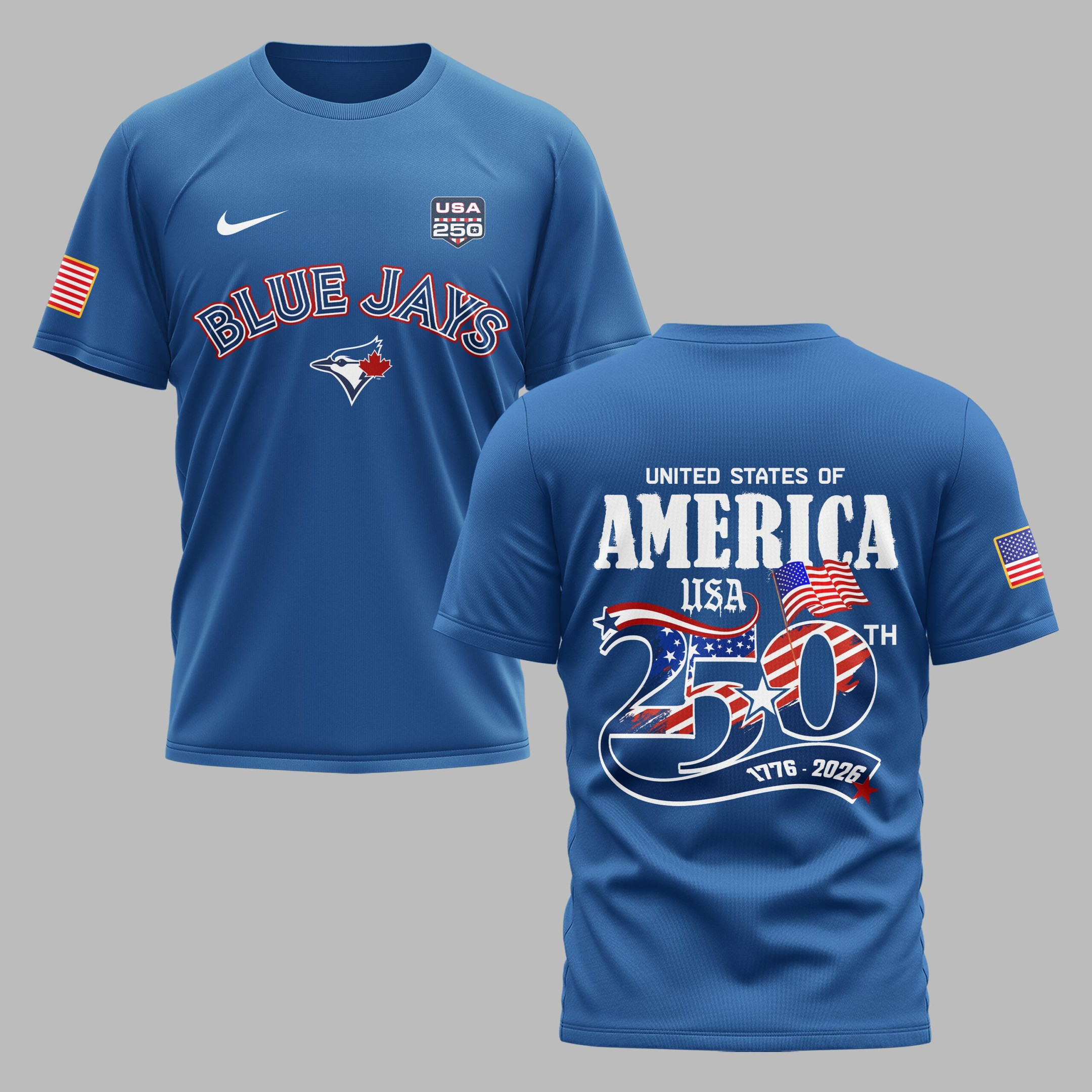 Toronto Blue Jays X 250 Years Of Freedom Premium T Shirt