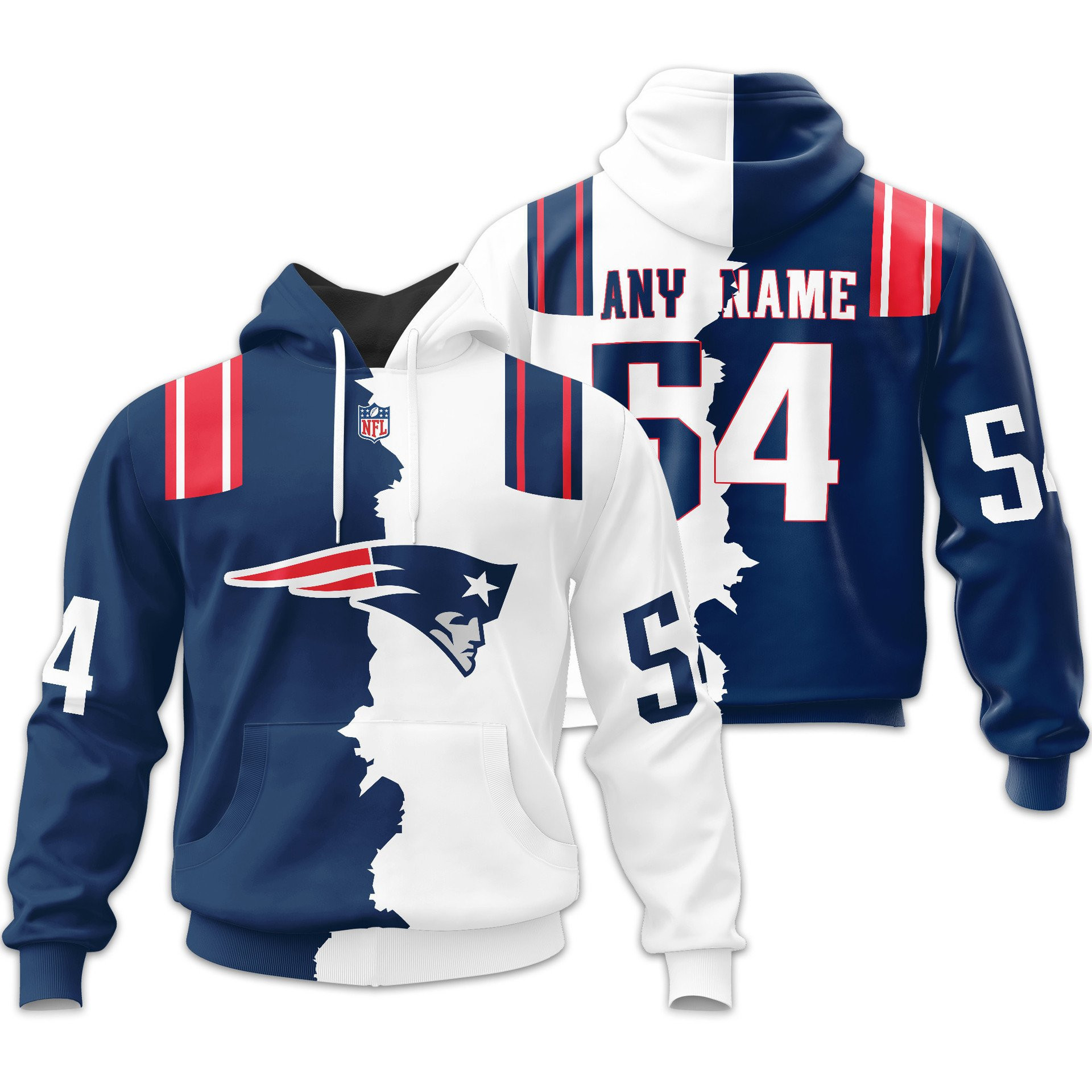 New England Patriots | Premium NFL Home Mix Away Hoodie TD