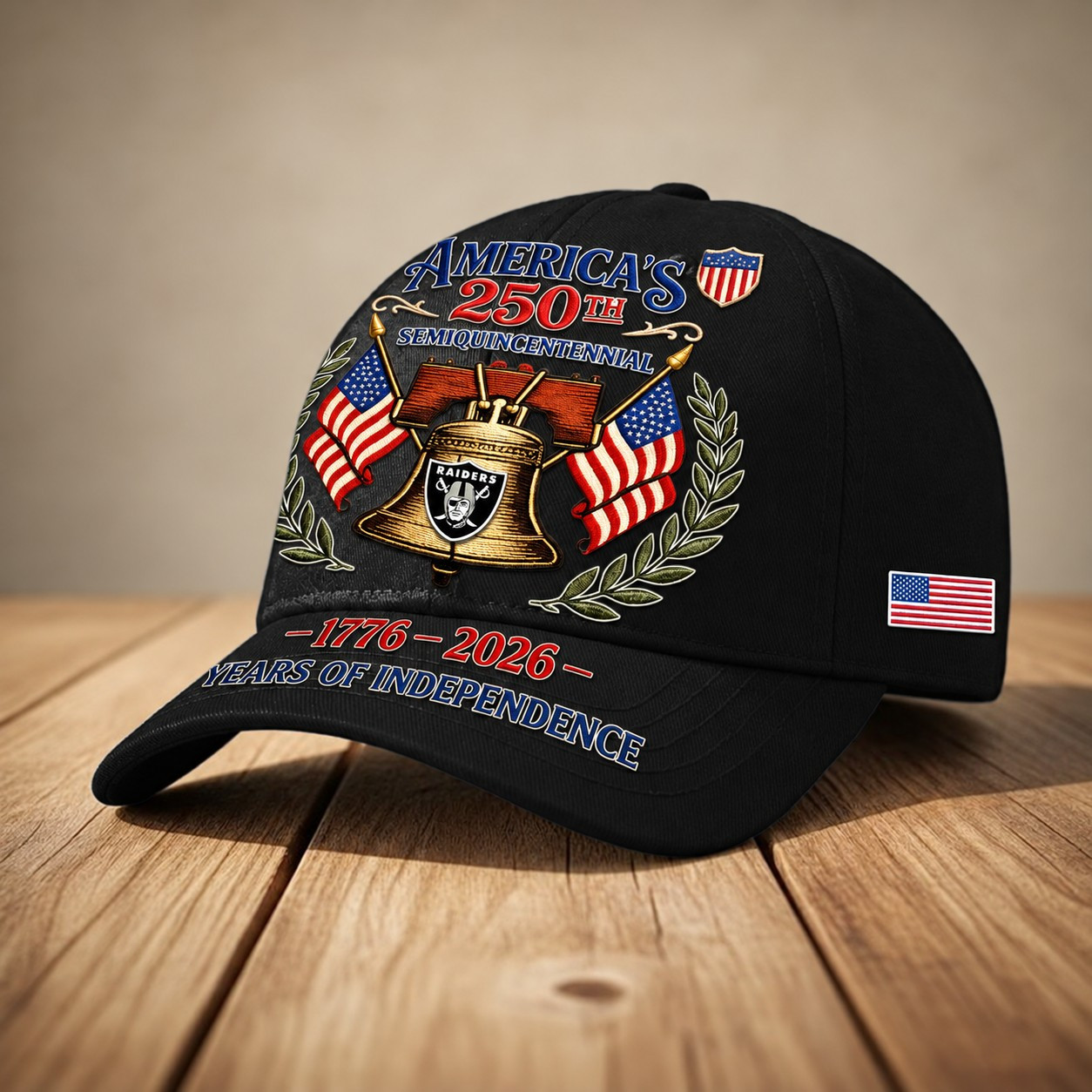 Las Vegas Raiders | Premium NFL 1776-2026 Years Of Independence Classic Cap TD