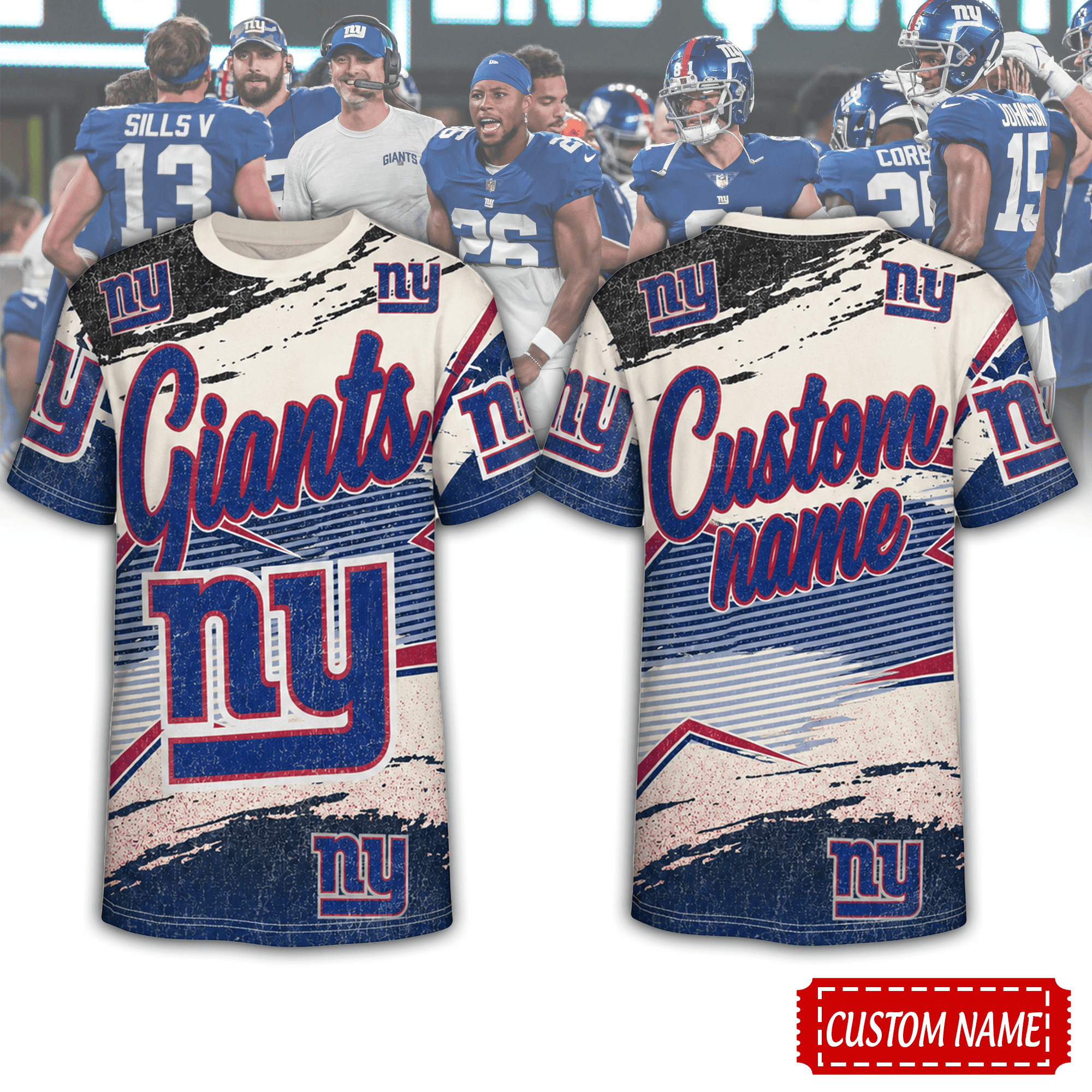 New York Giants | Premium NFL Team Energy Custom 3D Shirt NTH1