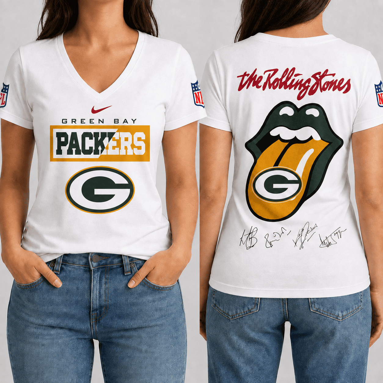 Green Bay Packers | Premium NFL Rock 'n' Roll Spirit T-Shirt TD