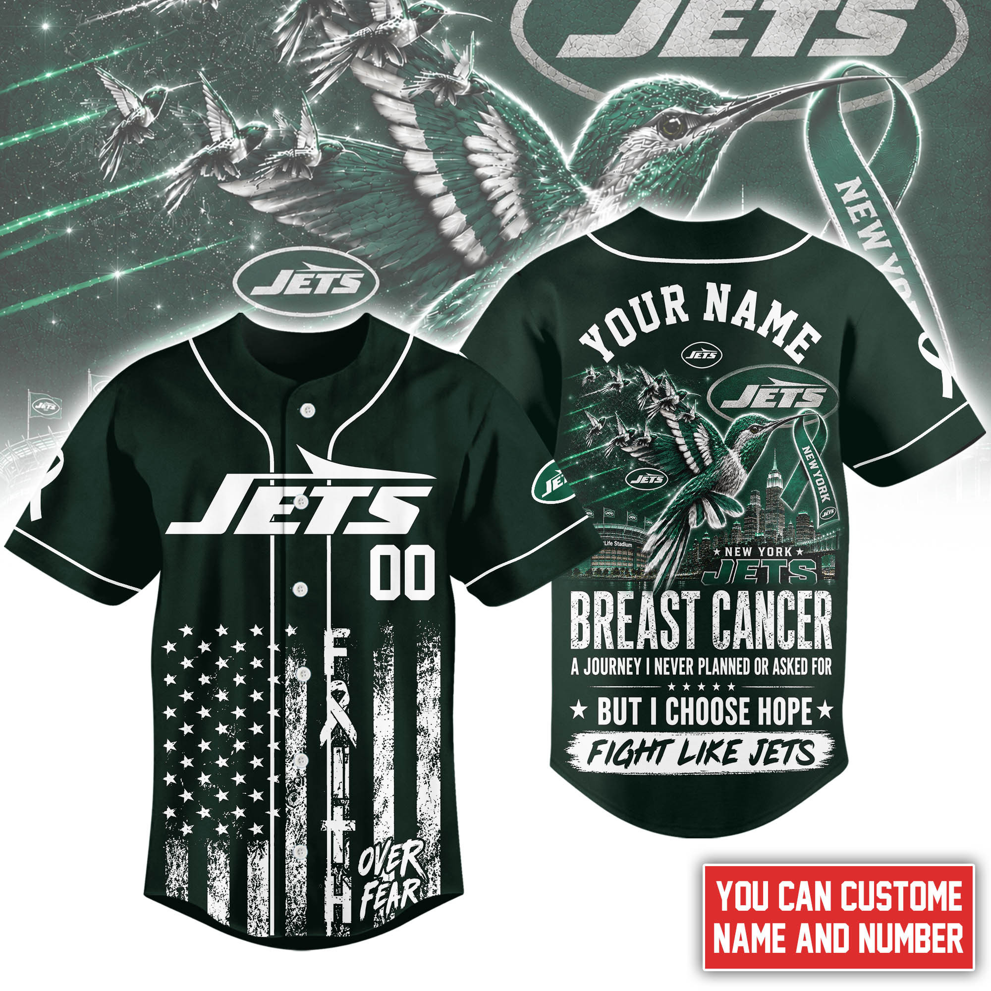 New York Jets | Premium NFL Hope Over Fear Jersey NTH1