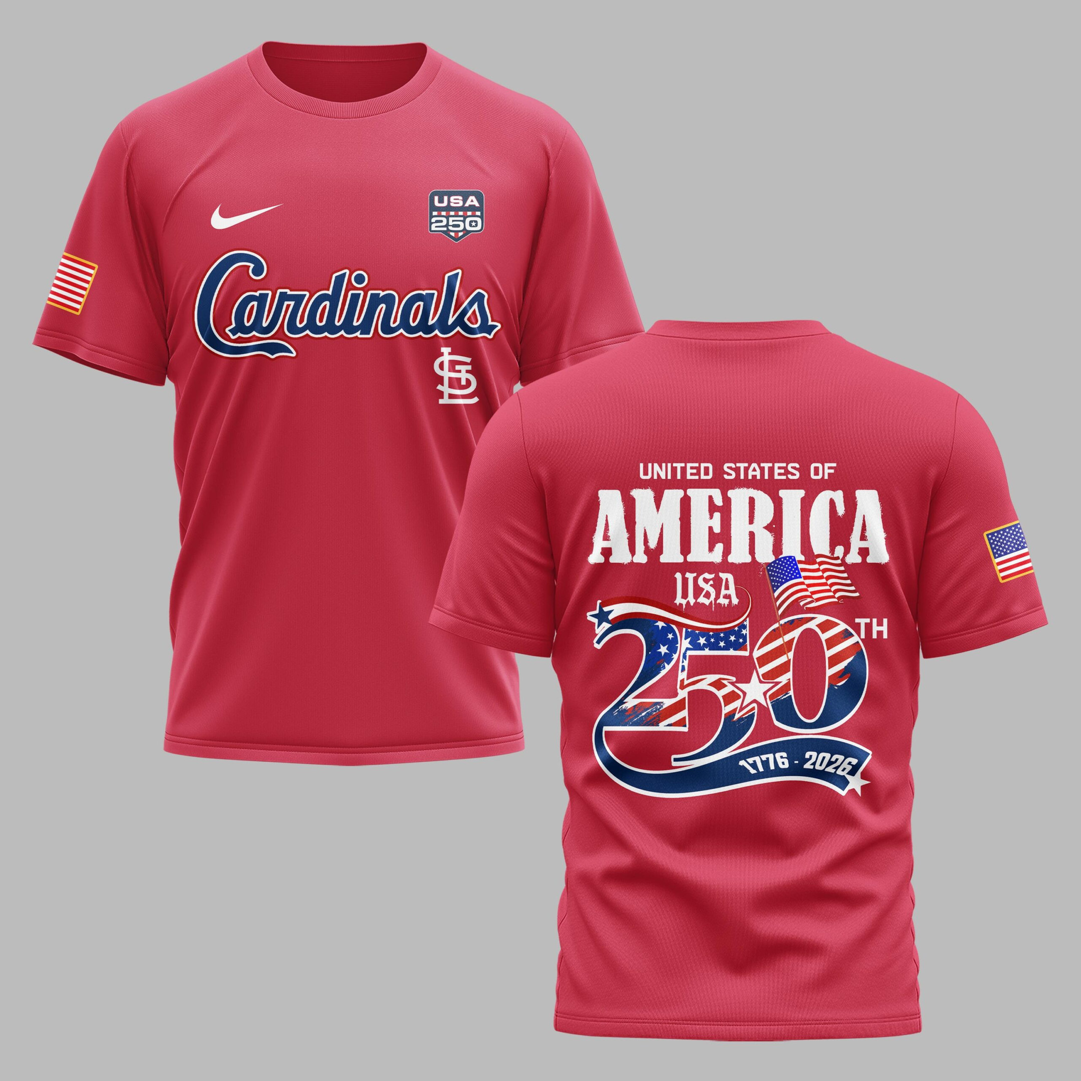 St. Louis Cardinals X 250 Years Of Freedom Premium T Shirt