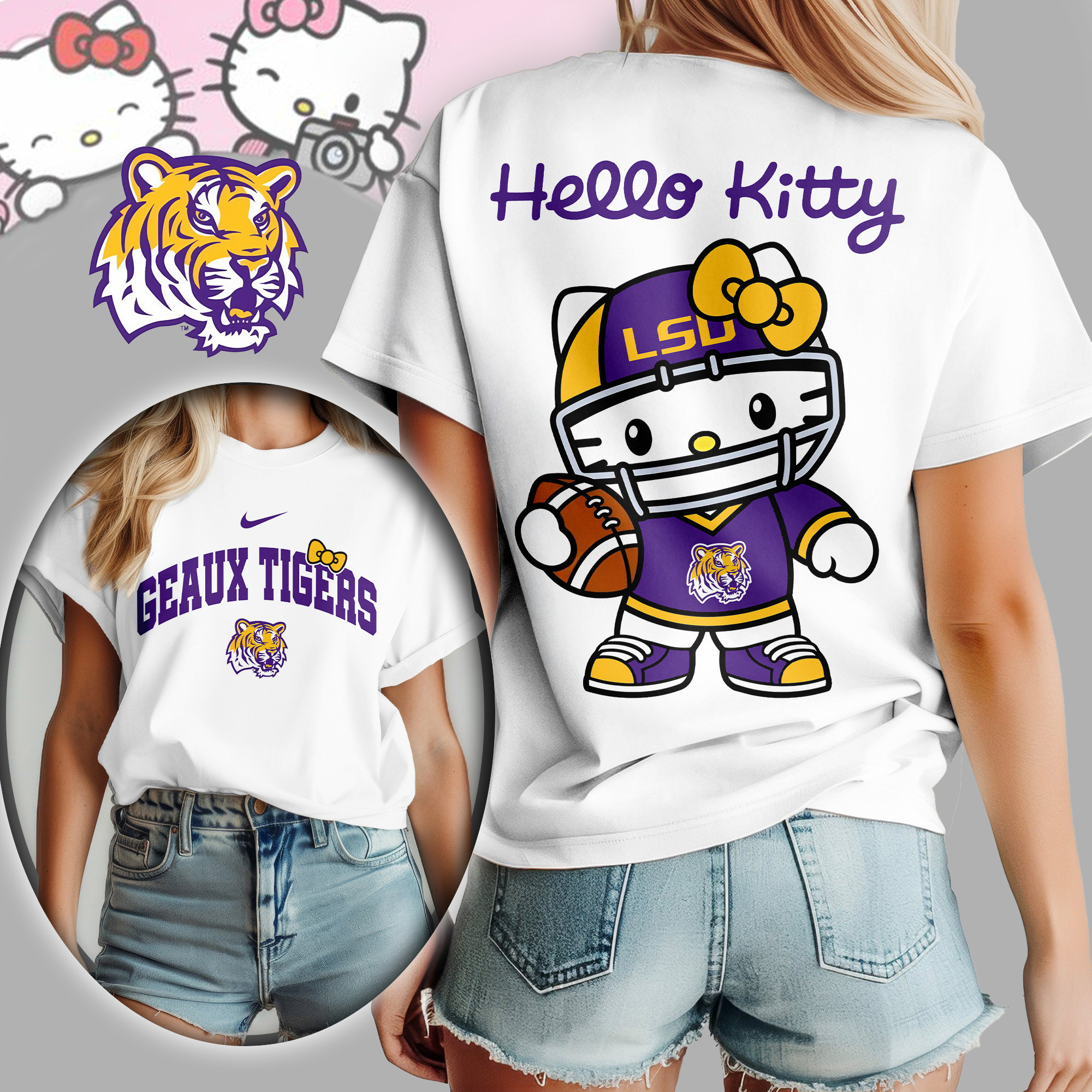 LSU Tigers | Premium NCAA Hello Kitty Women's Shirt TD