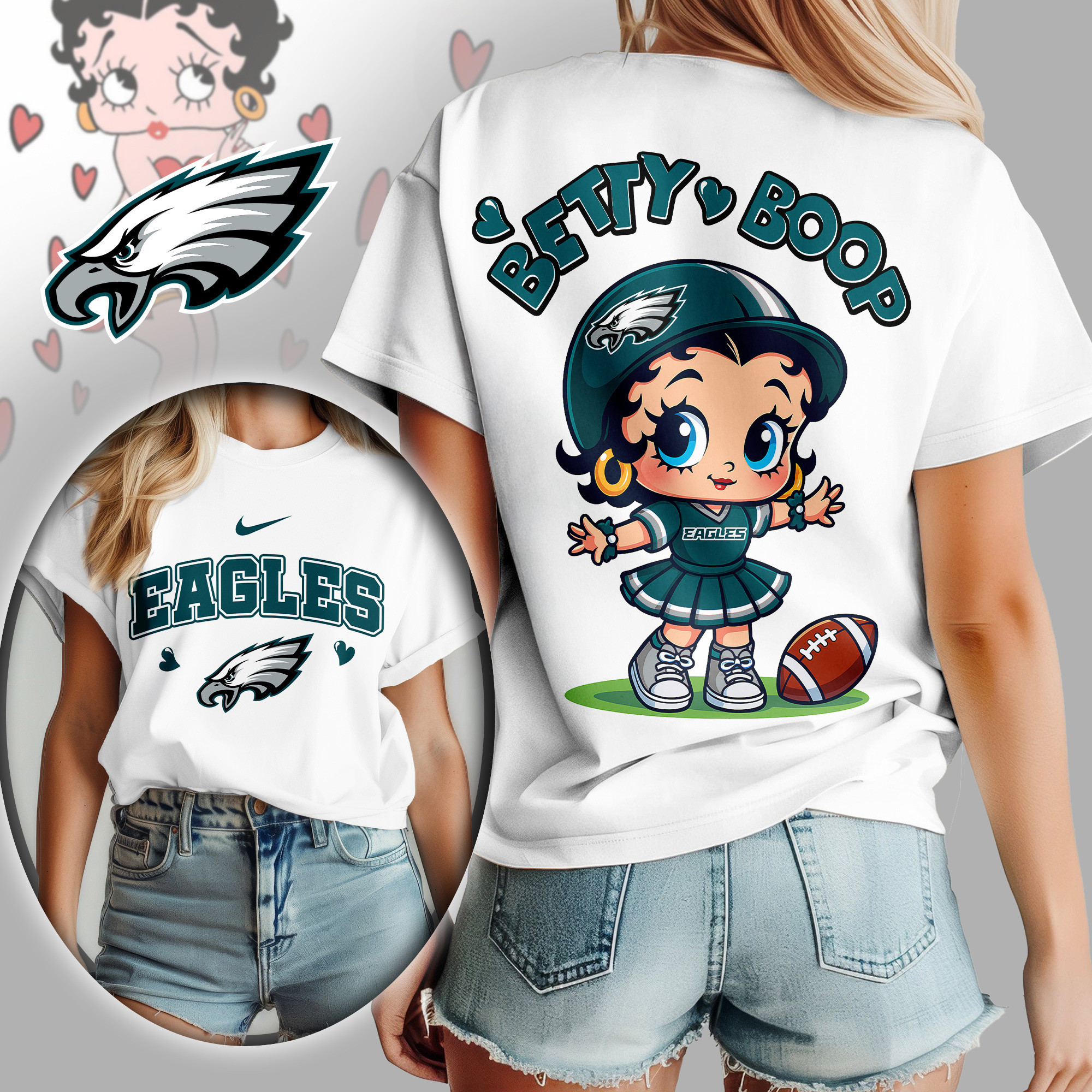 Philadelphia Eagles | Premium NFL Betty Boop Women's Shirt TD