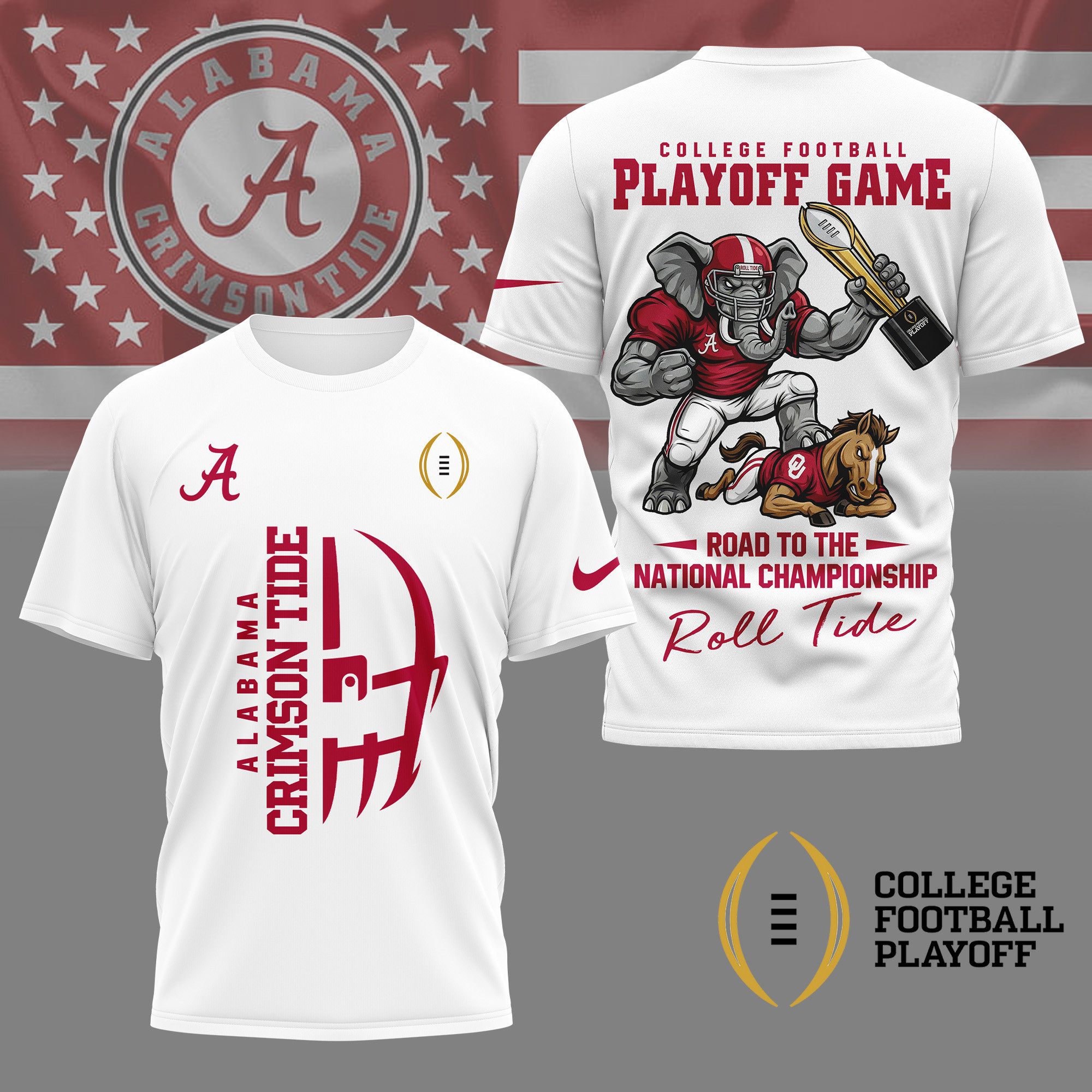 Alabama Crimson Tide | Premium NCAA College Football Playoff Game 3D Shirt NY