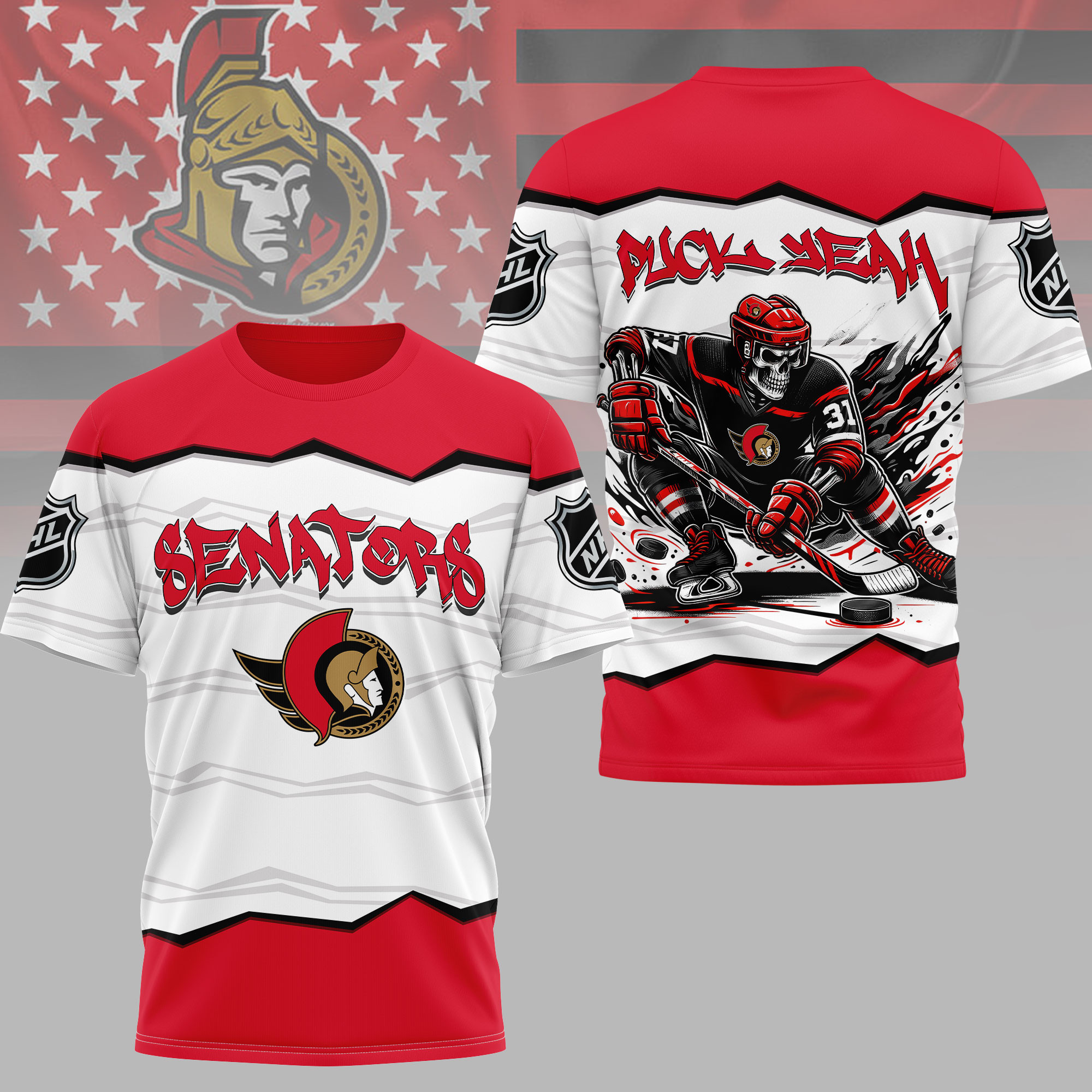 Ottawa Senators | Premium NHL Puck Yeah 3D Shirt HY