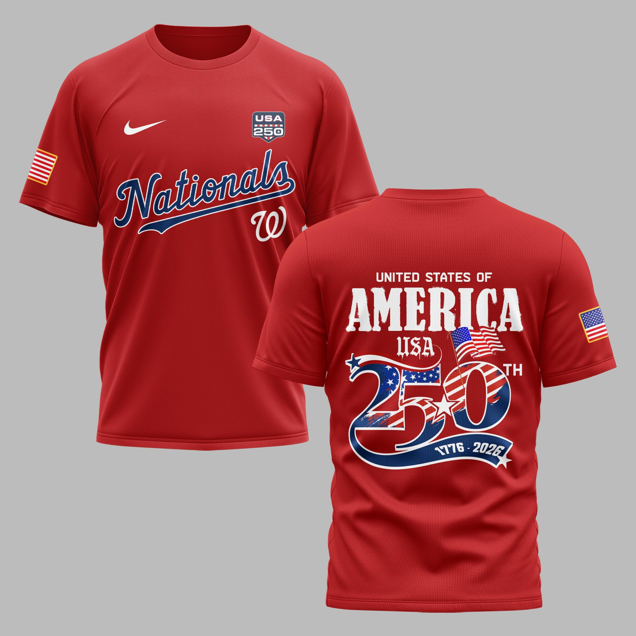 Washington Nationals X 250 Years Of Freedom Premium T Shirt