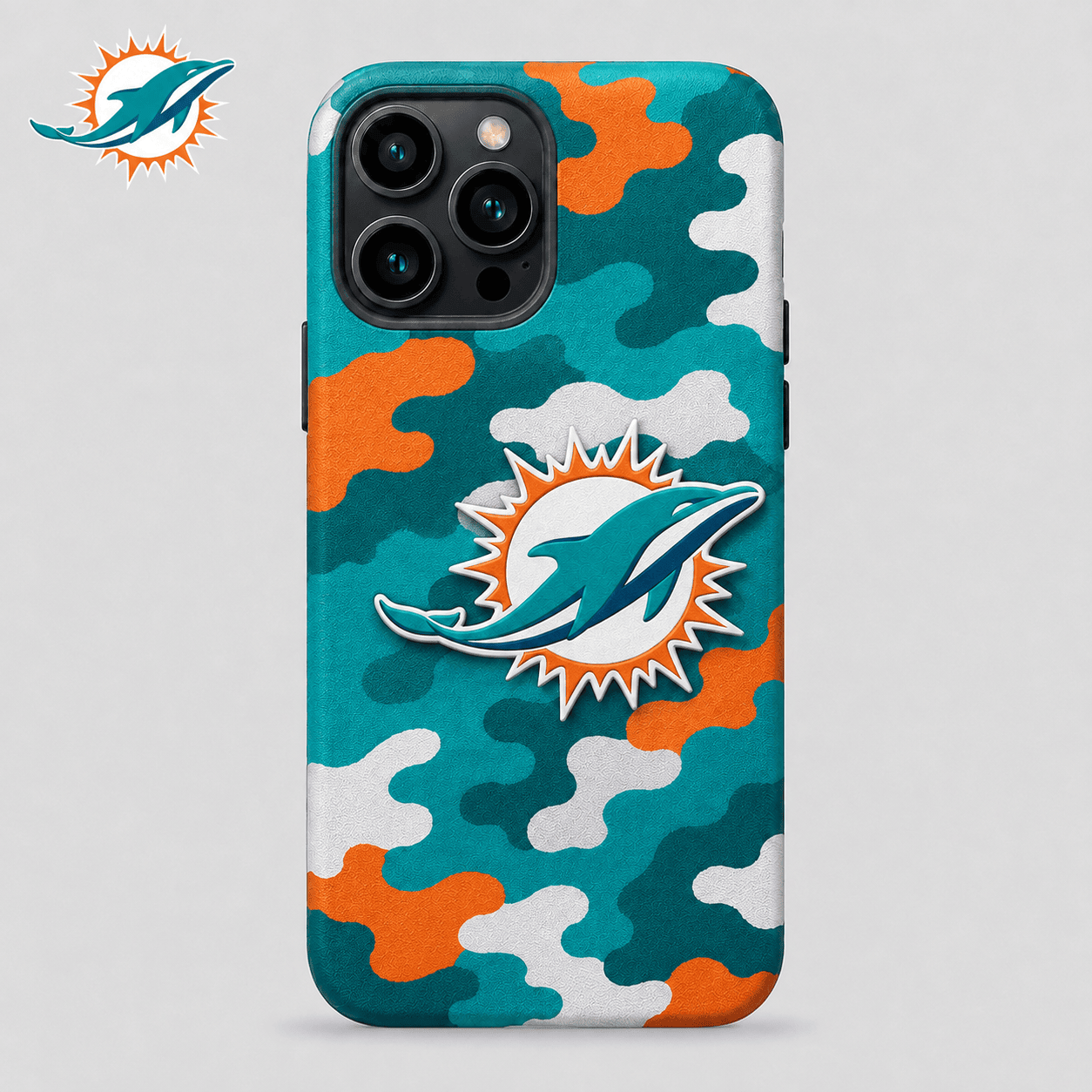 Miami Dolphins| Premium NFL Camo Game Day Phone Case NY