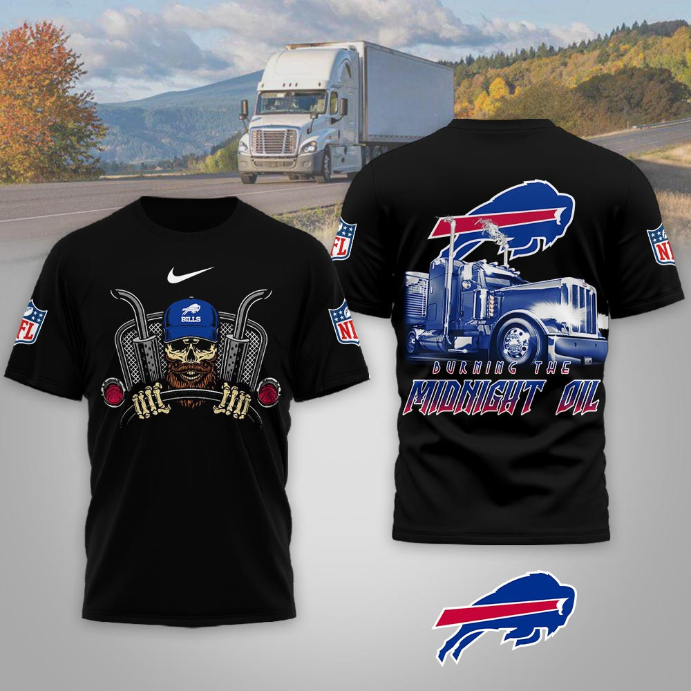 Buffalo Bills | Premium NFL Truck Driver Burn The Midnight Oil 3D Shirt NP