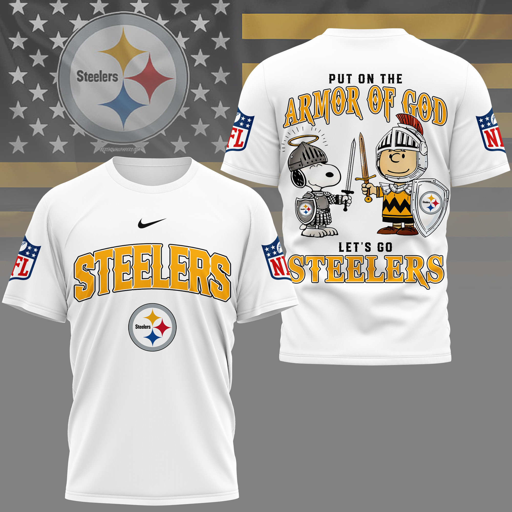 Pittsburgh Steelers | Premium NFL Armor of God 3D Shirt NY