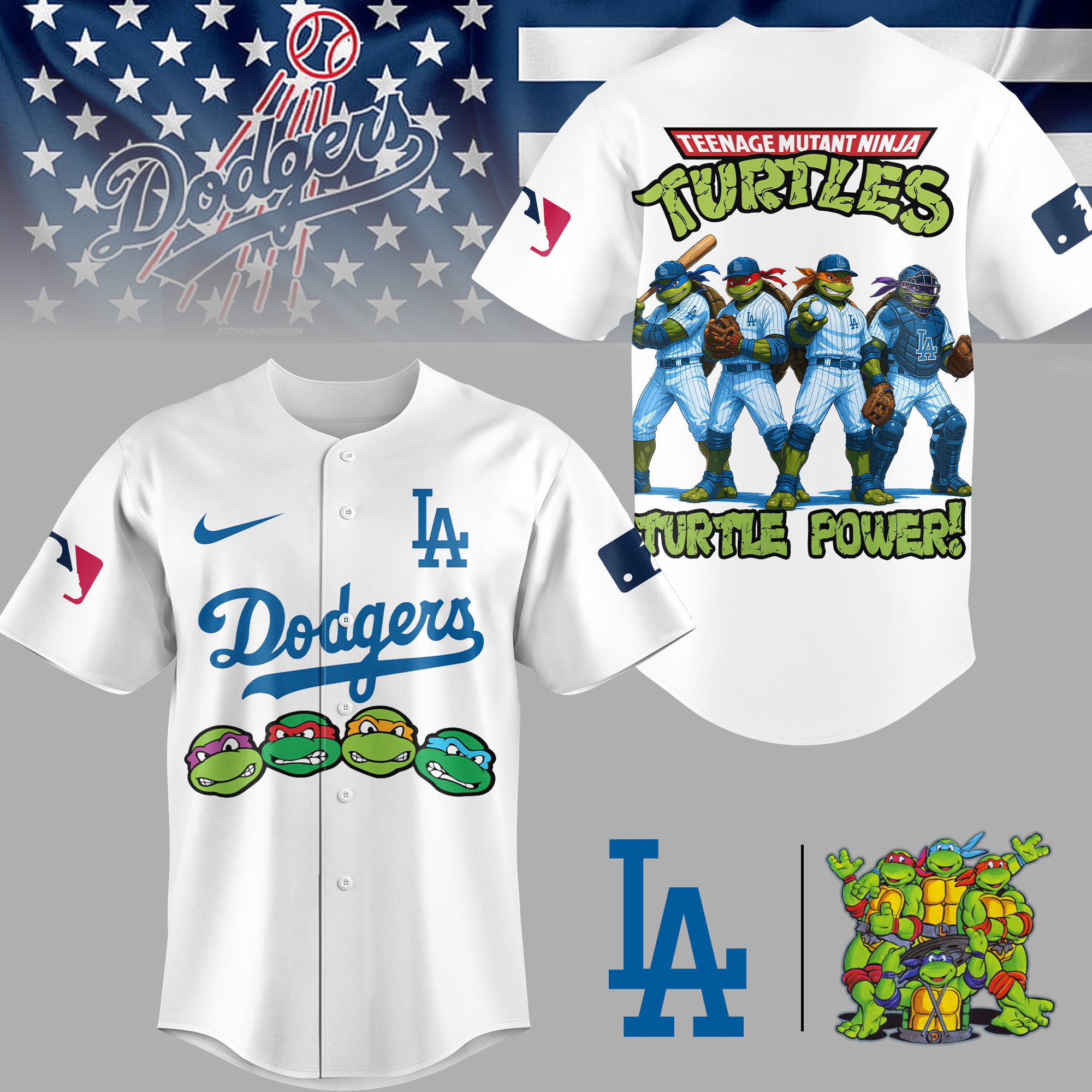Los Angeles Dodgers | Premium MLB Teenage Mutant Ninja Turtles Jersey TD