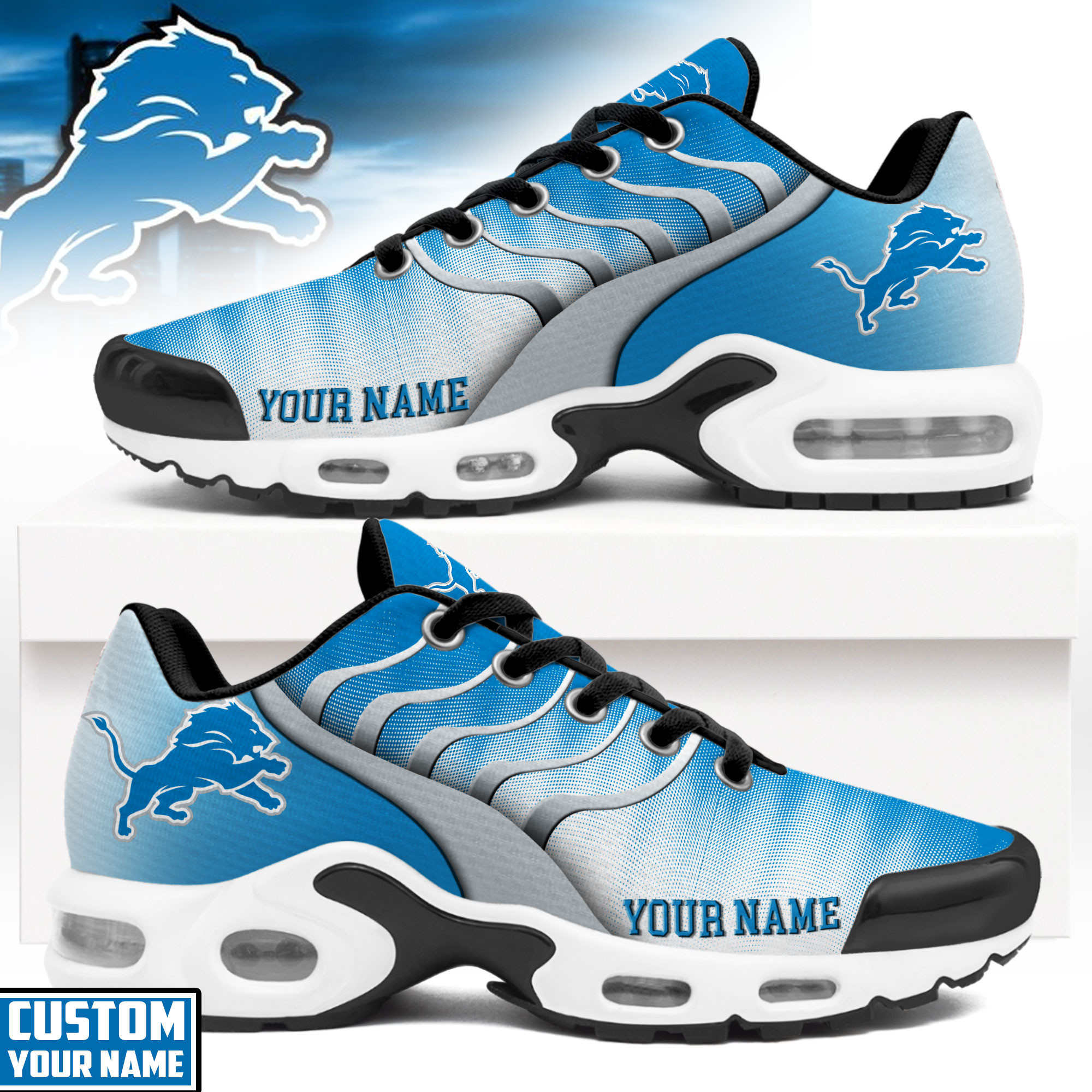 Detroit Lions | Premium NFL Endzone Runner Air Max Shoes NTH1
