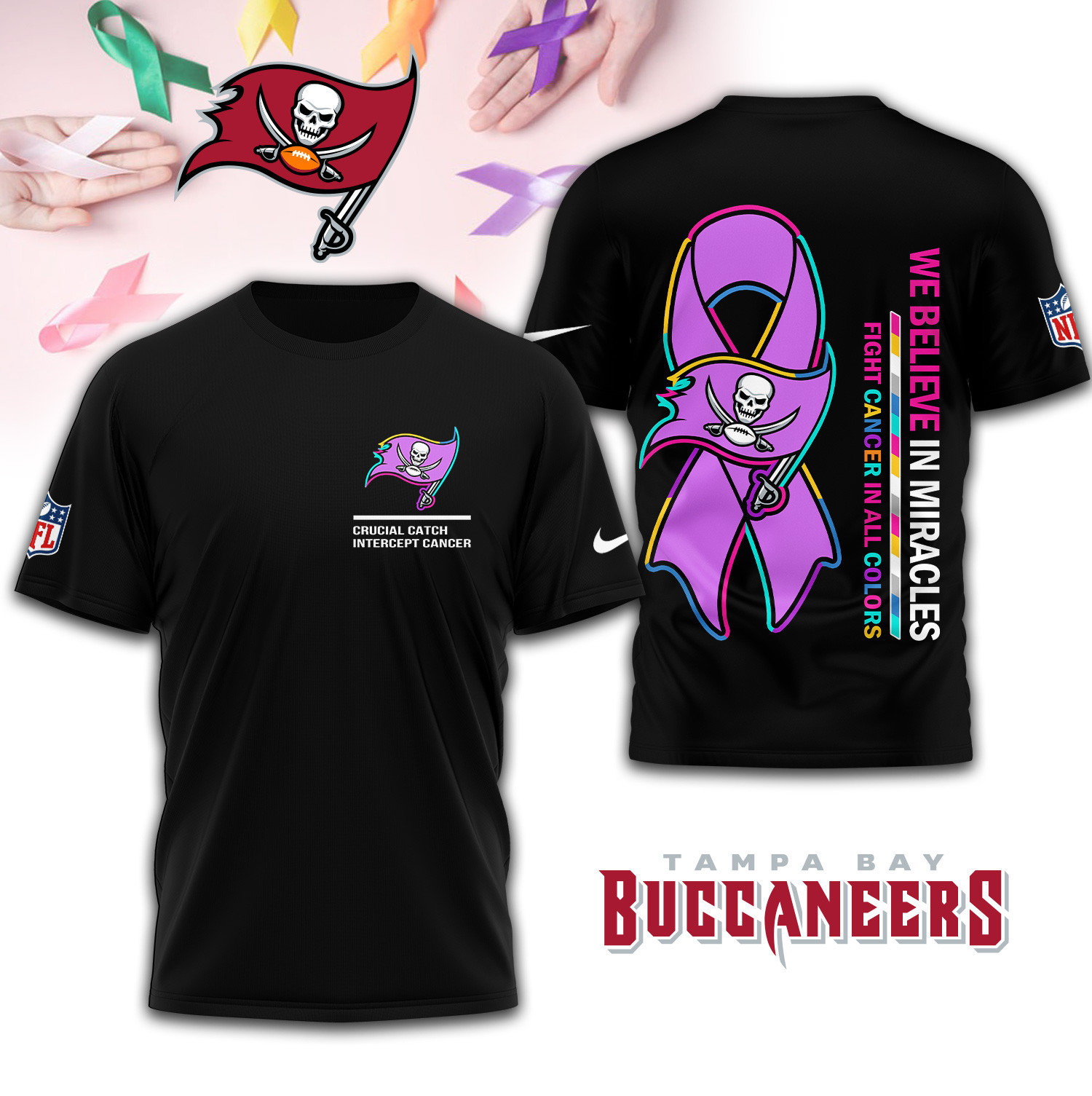 Tampa Bay Buccaneers | Premium NFL Crucial Catch 3D Shirt TD