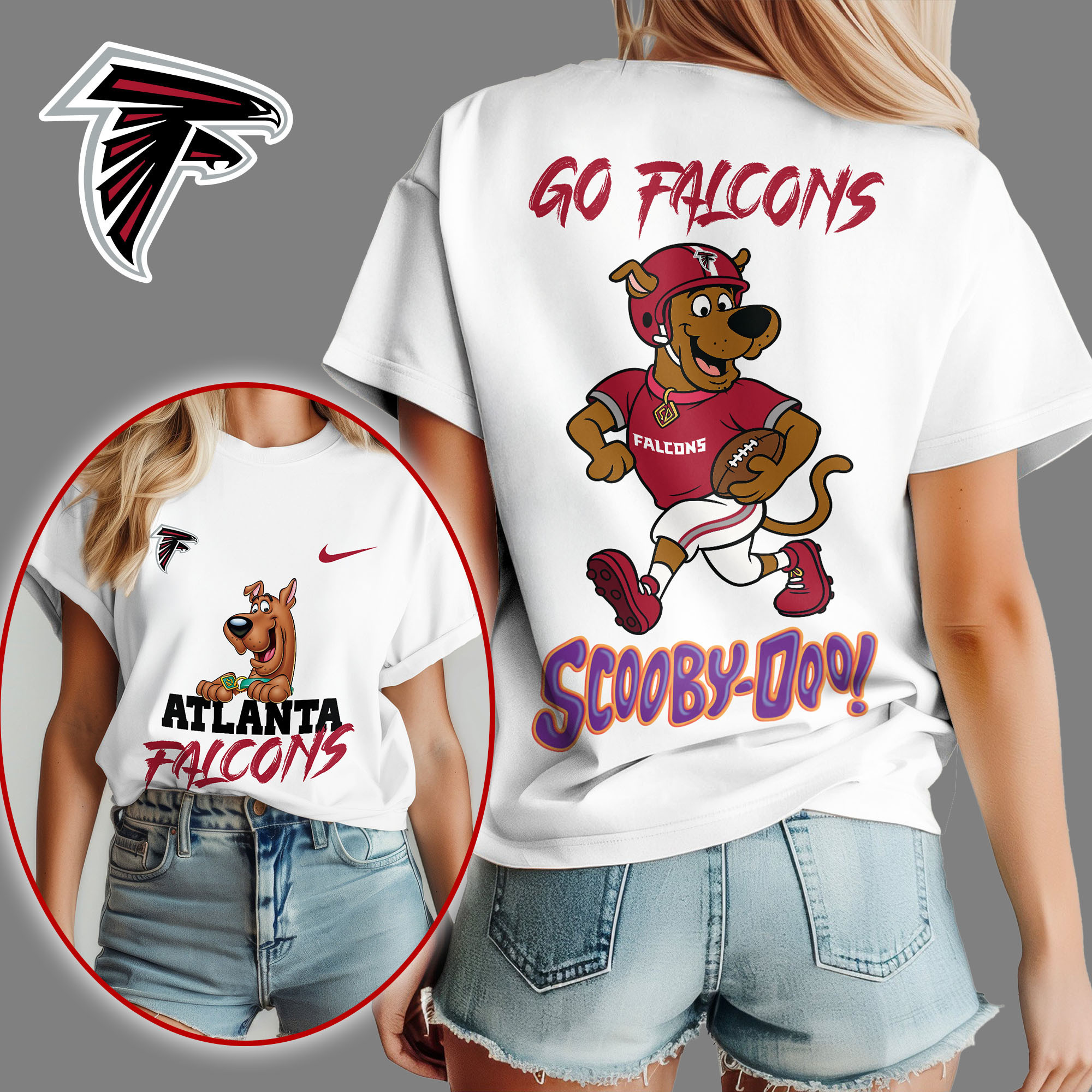 Atlanta Falcons | Premium NFL Scooby-Doo Fan Women's Shirt NY