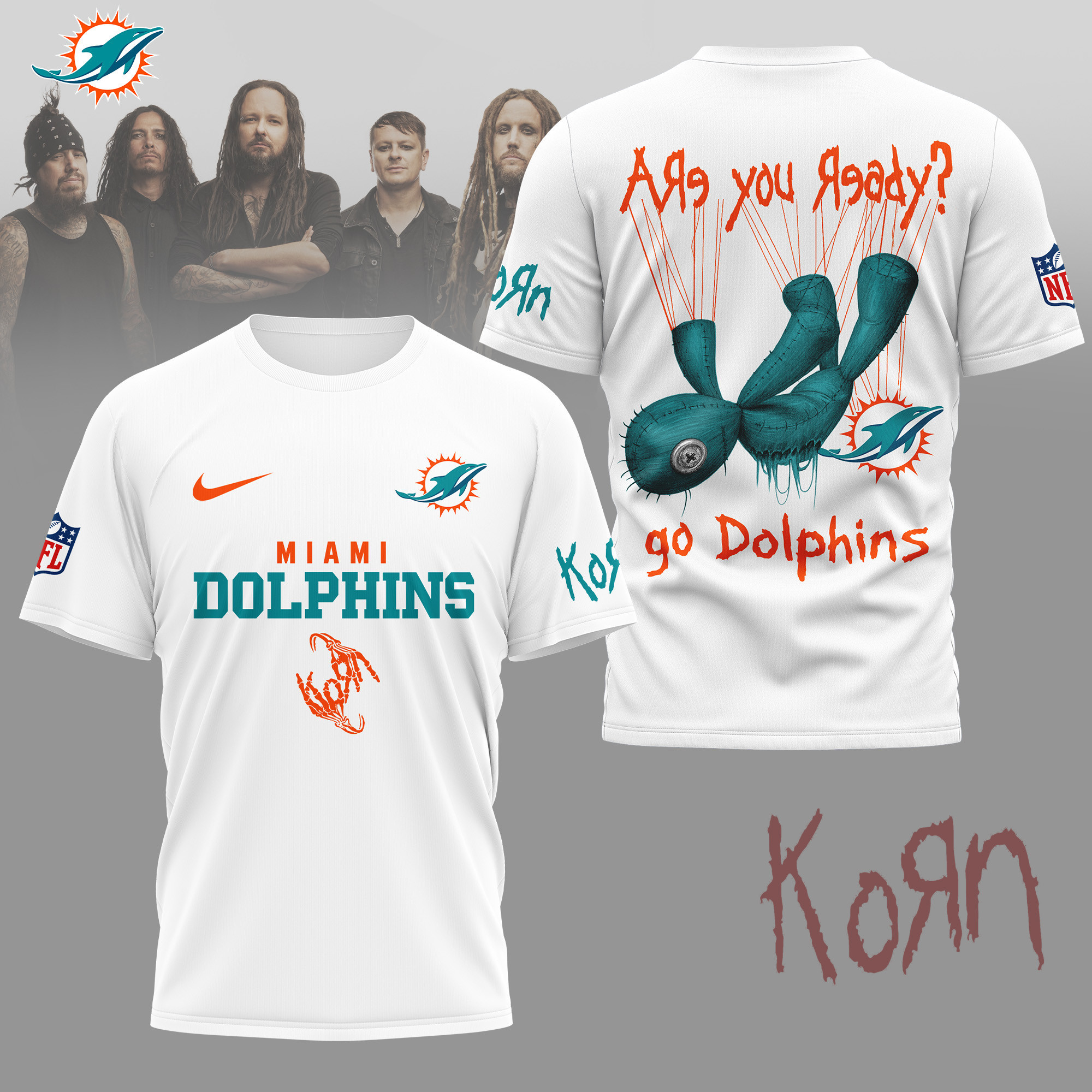 Miami Dolphins | Premium NFL Korn Fan Shirt NY