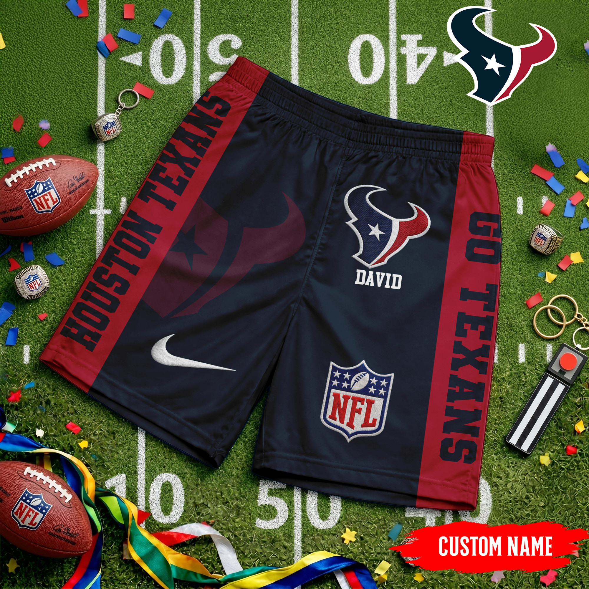 Houston Texans | Premium NFL Game Day Personalized Shorts TD