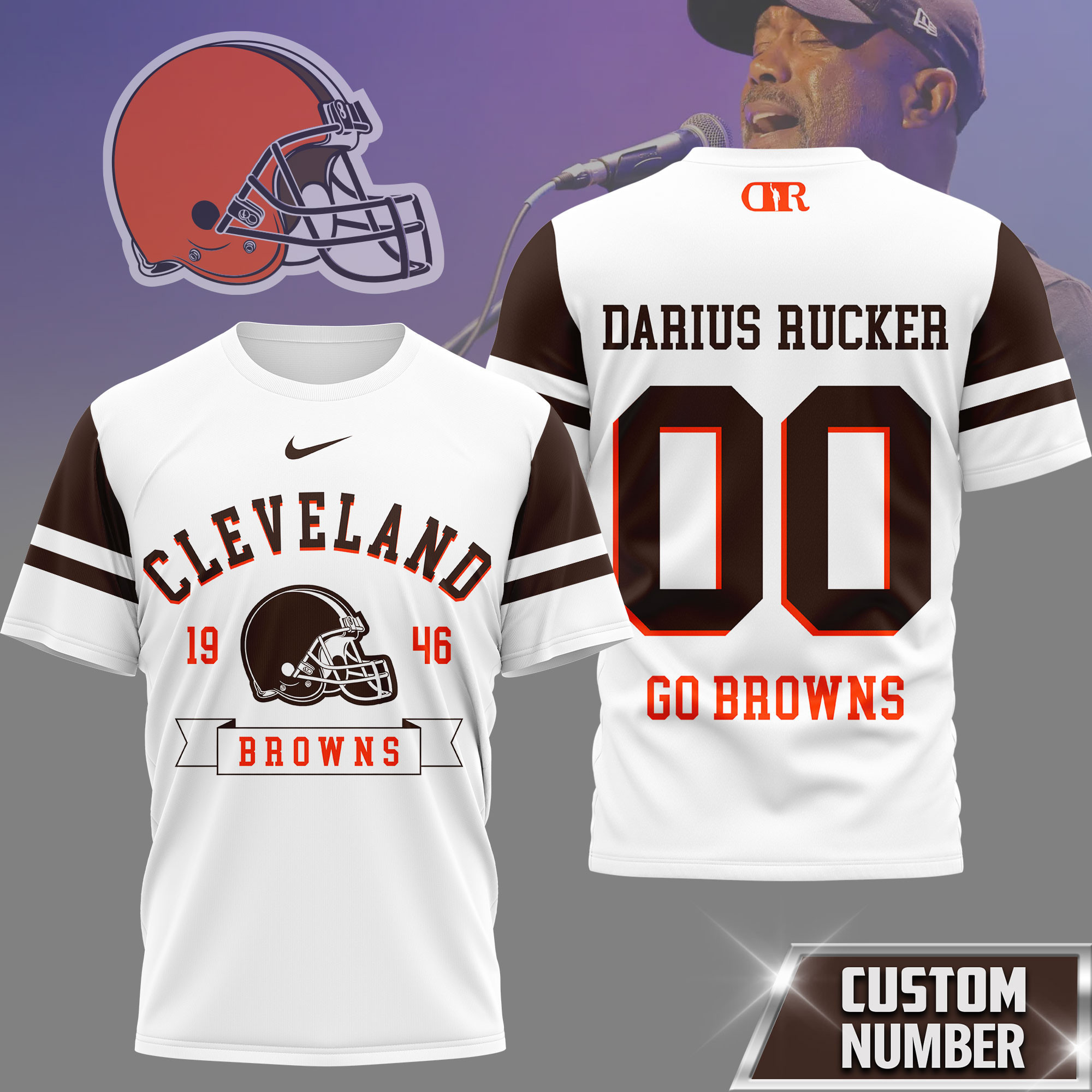 Cleveland Browns | Premium NFL Darius Rucker Fan 3D Shirt NY